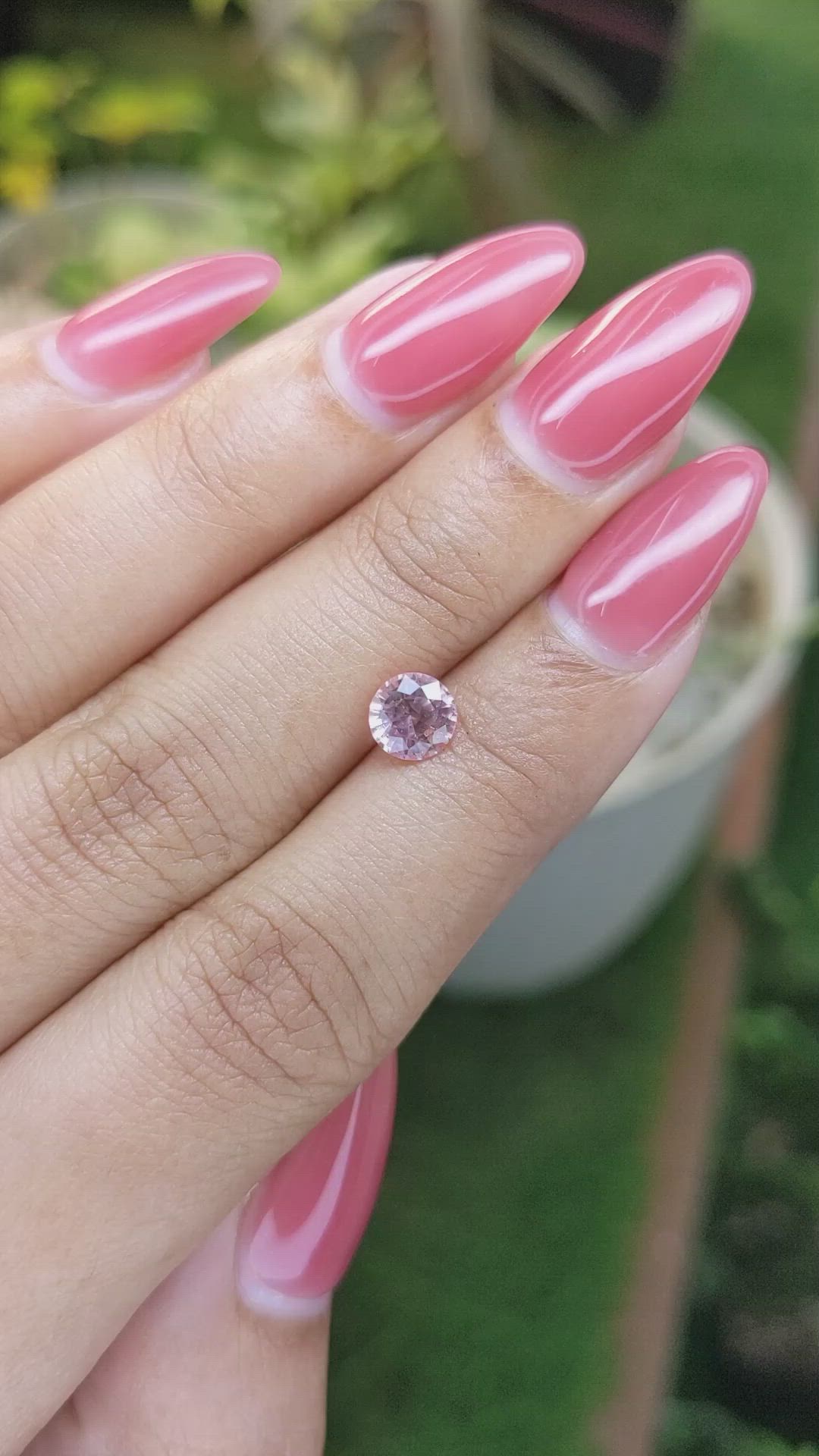 1.02 Ct. Pink Sapphire from Ceylon (Sri Lanka) Size Video