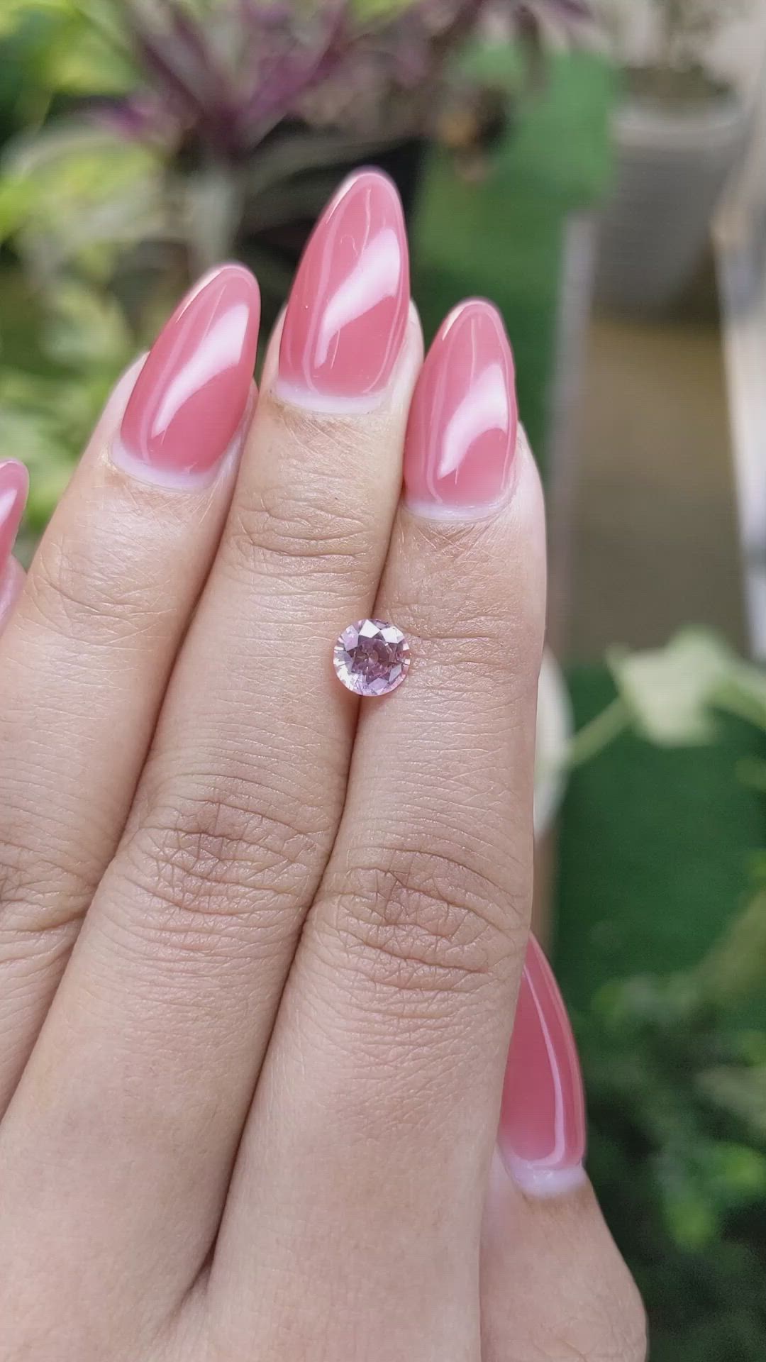 1.02 Ct. Pink Sapphire from Ceylon (Sri Lanka) Size Video