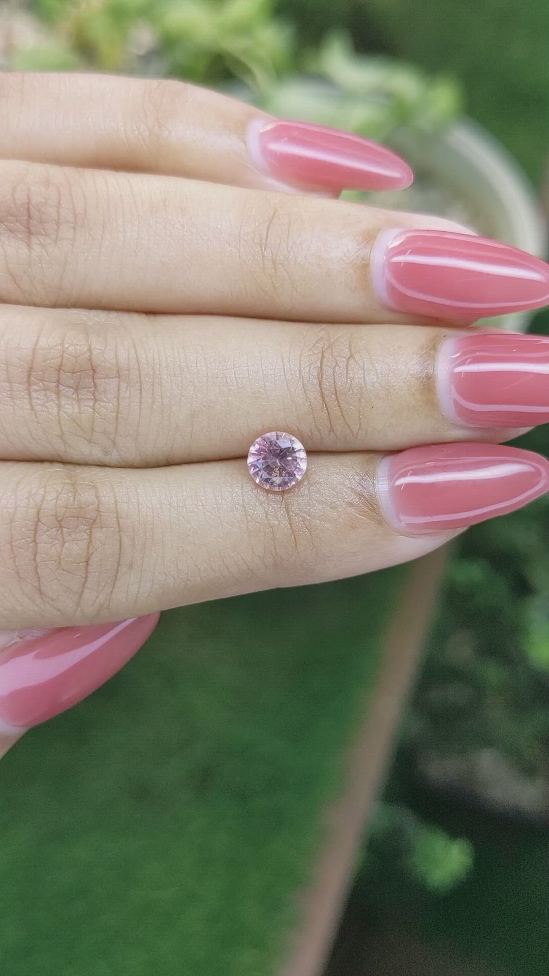 1.02 Ct. Pink Sapphire from Ceylon (Sri Lanka) Size Video