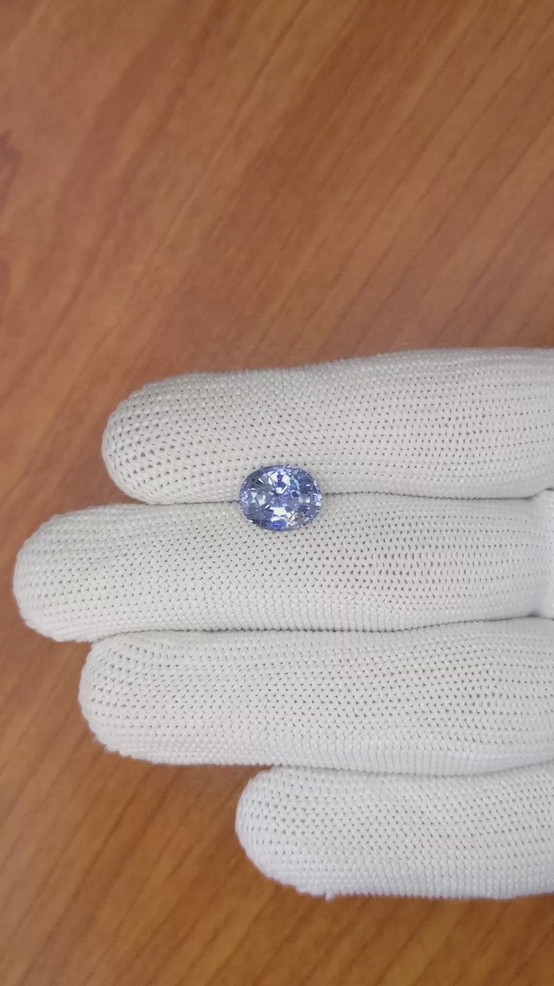 3.33 Ct. Blue Sapphire from Ceylon (Sri Lanka) Size Video