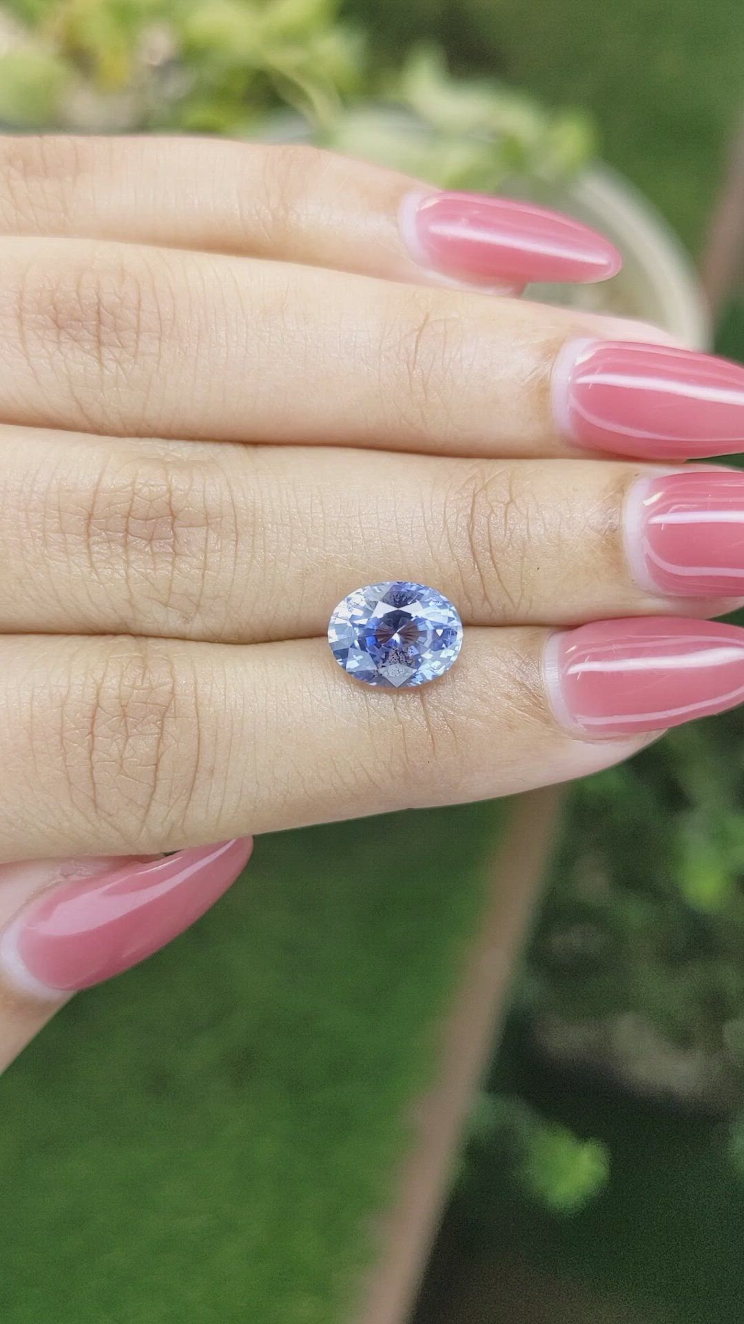 3.33 Ct. Blue Sapphire from Ceylon (Sri Lanka) Size Video