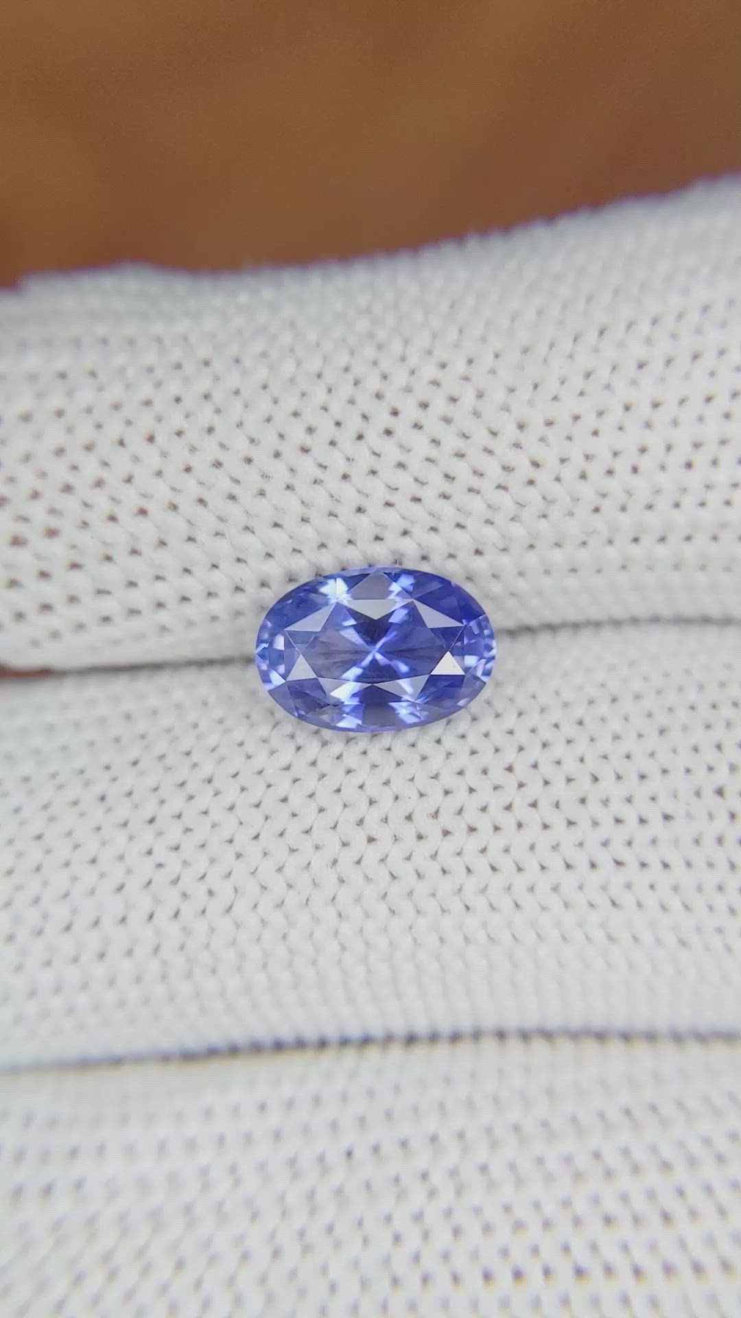 2.53 Ct. Blue Sapphire from Ceylon (Sri Lanka) Size Video