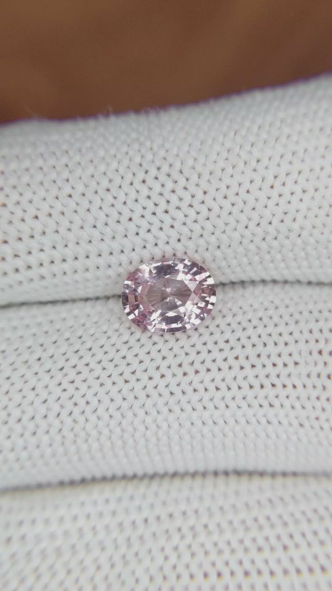 1.57 Ct. Pink Sapphire from Ceylon (Sri Lanka) Size Video