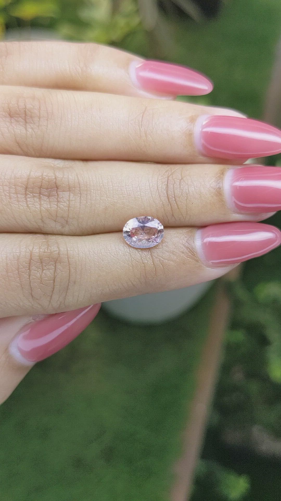 1.57 Ct. Pink Sapphire from Ceylon (Sri Lanka) Size Video