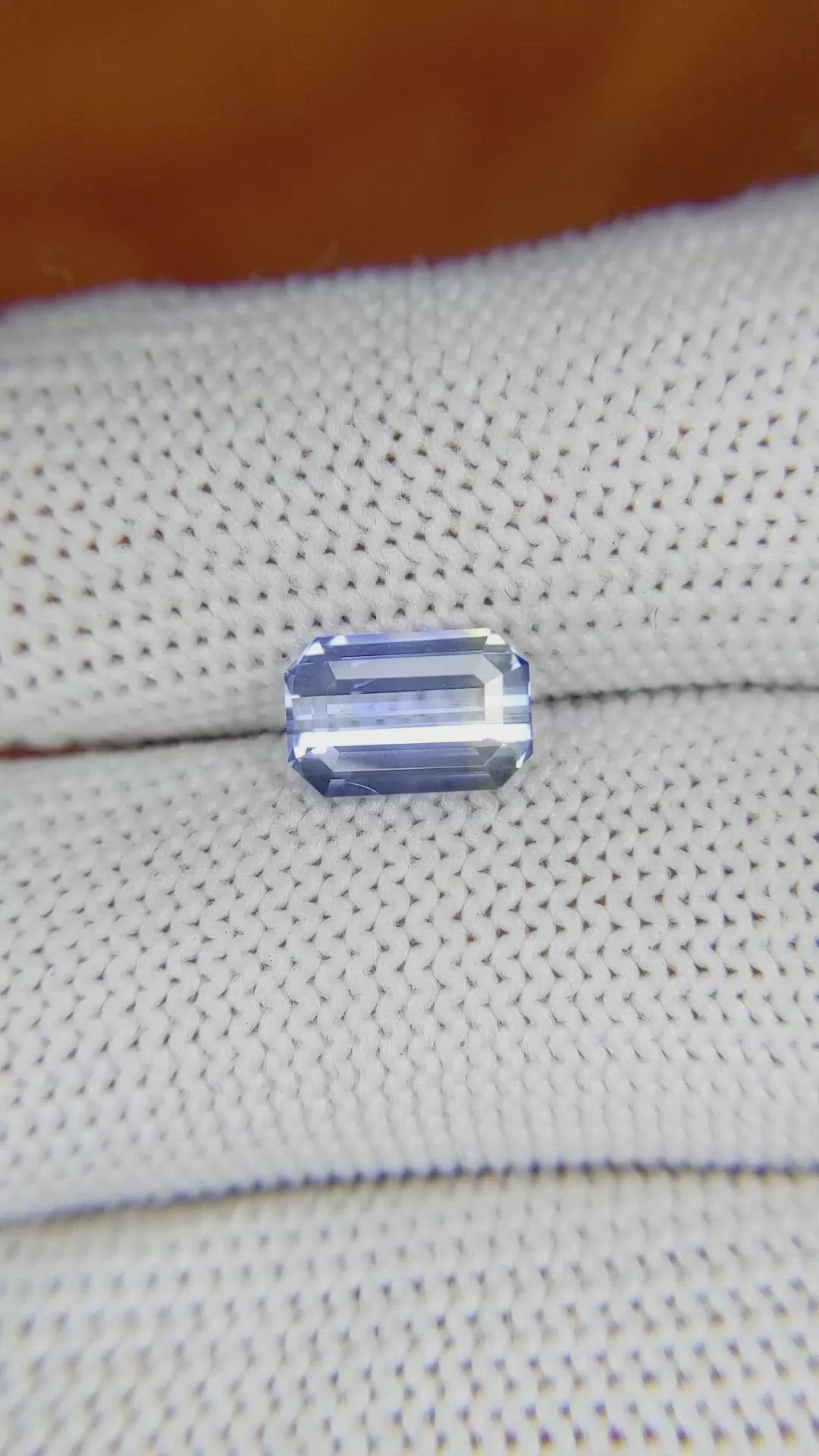 1.84 Ct. Bi Color Sapphire from Ceylon (Sri Lanka) Size Video