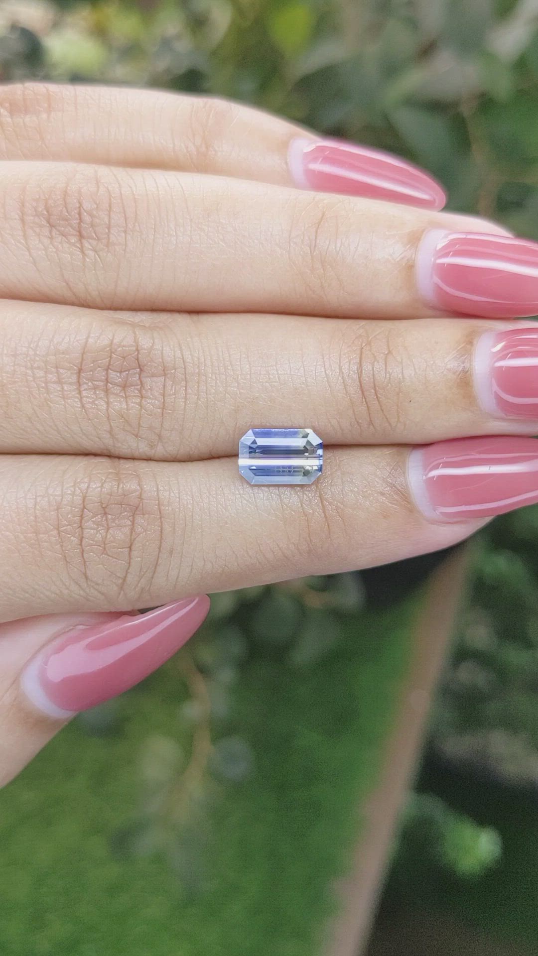 1.84 Ct. Bi Color Sapphire from Ceylon (Sri Lanka) Size Video