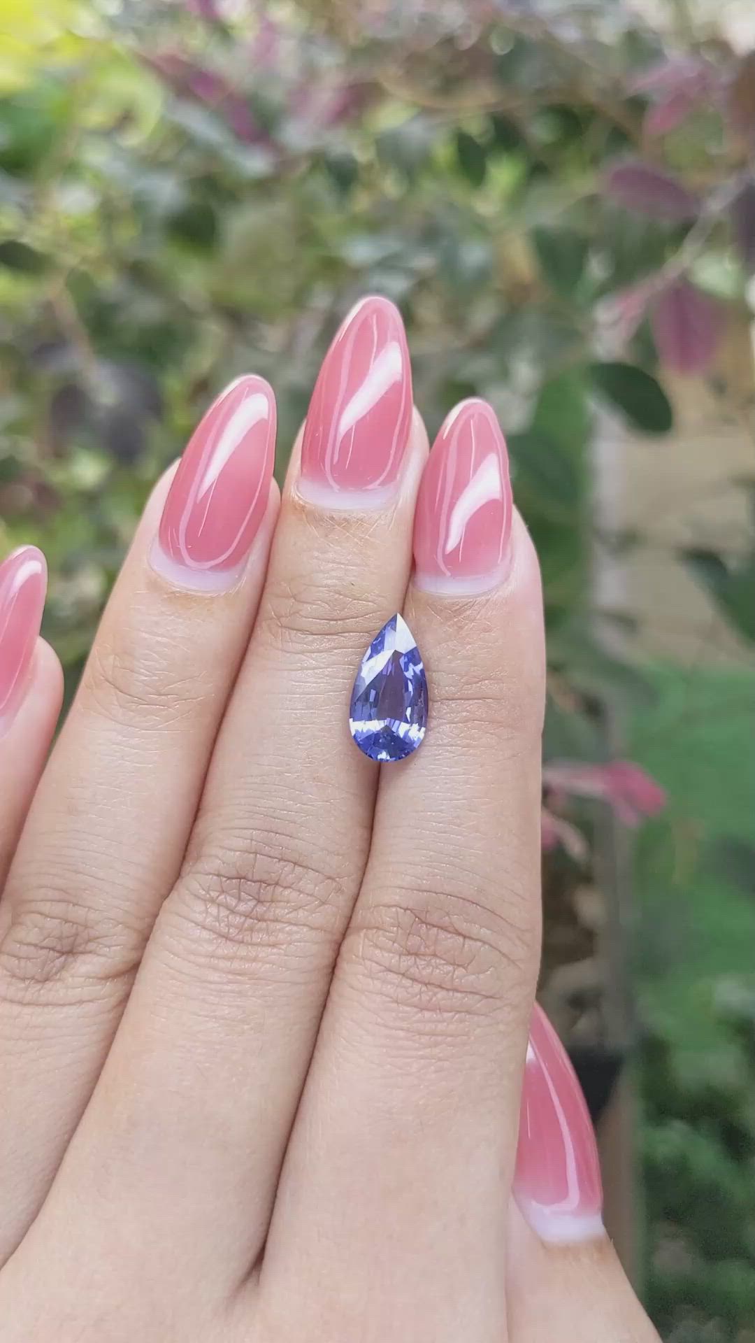 2.75 Ct. Blue Sapphire from Ceylon (Sri Lanka) Size Video