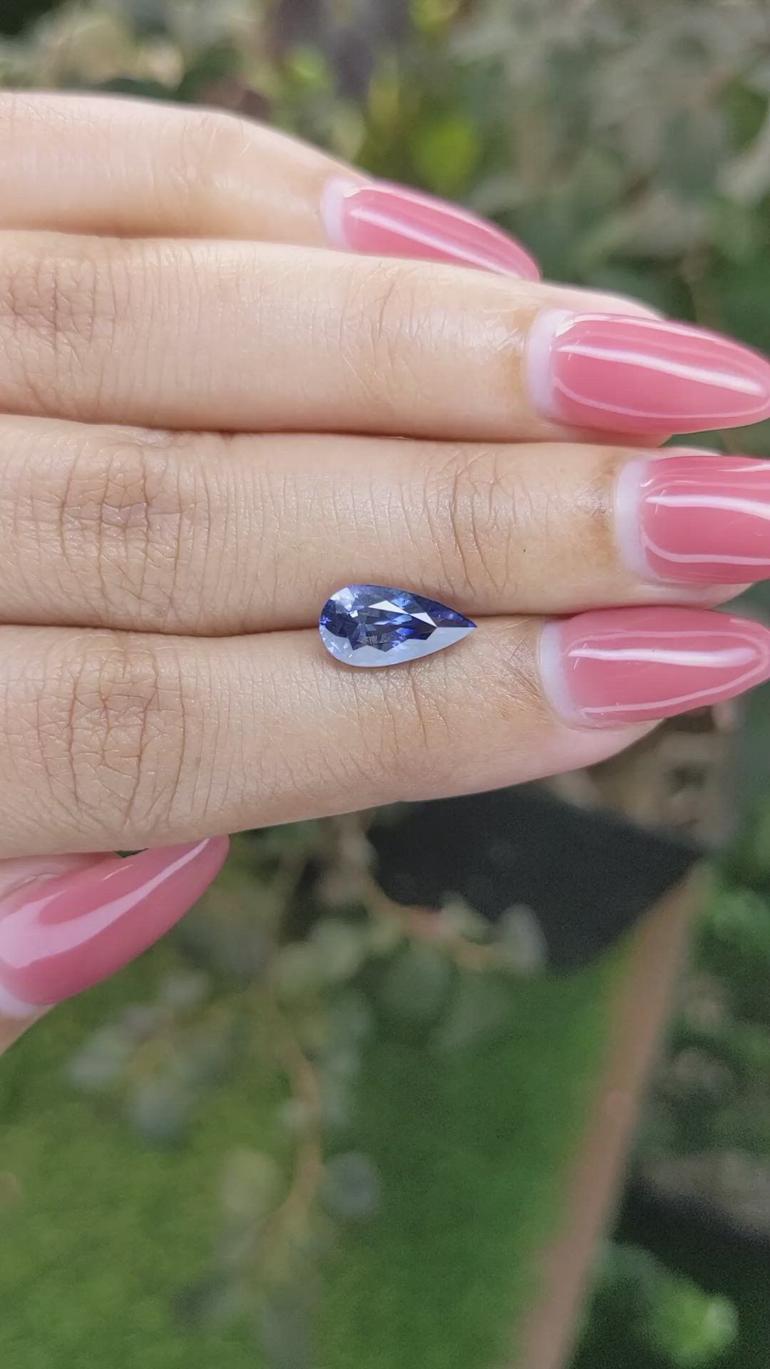 2.36 Ct. Blue Sapphire from Ceylon (Sri Lanka) Size Video