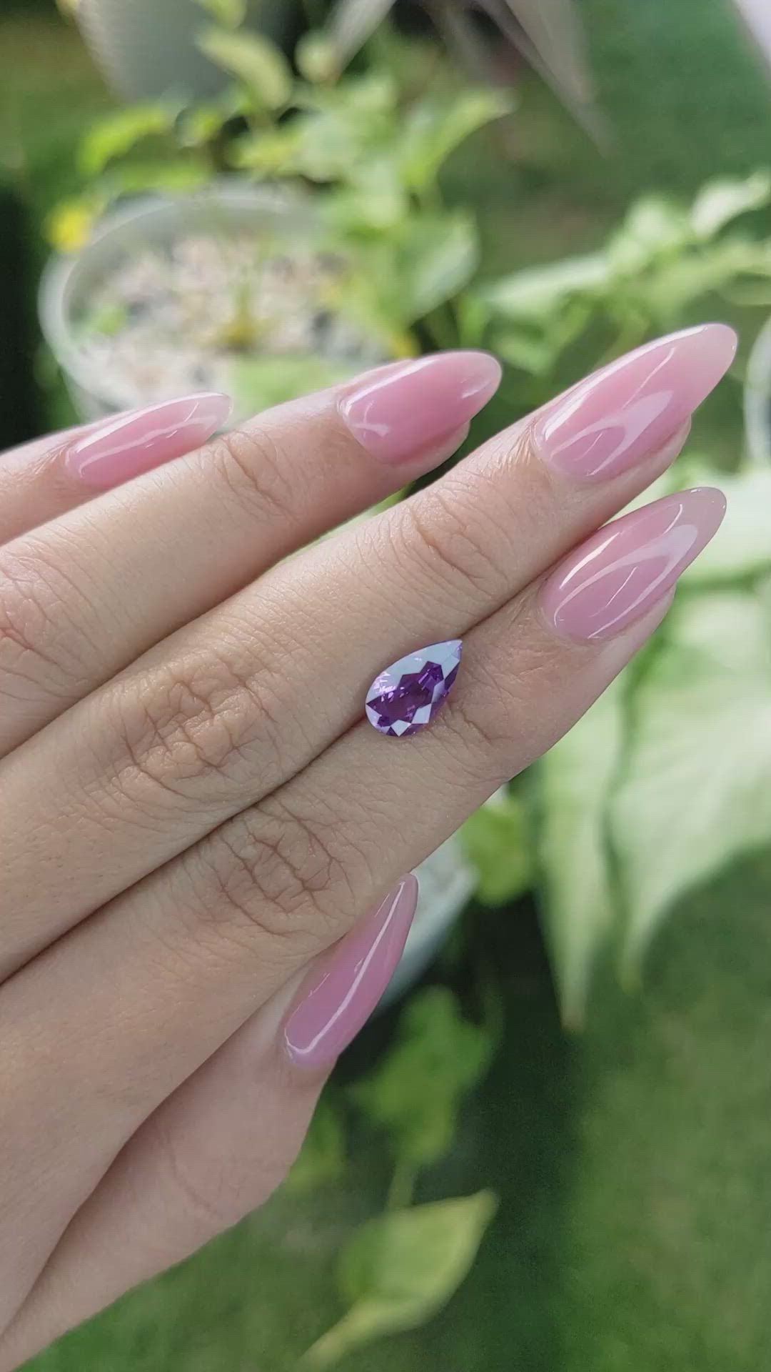 2.04 Ct. Purple Sapphire from Ceylon (Sri Lanka) Size Video