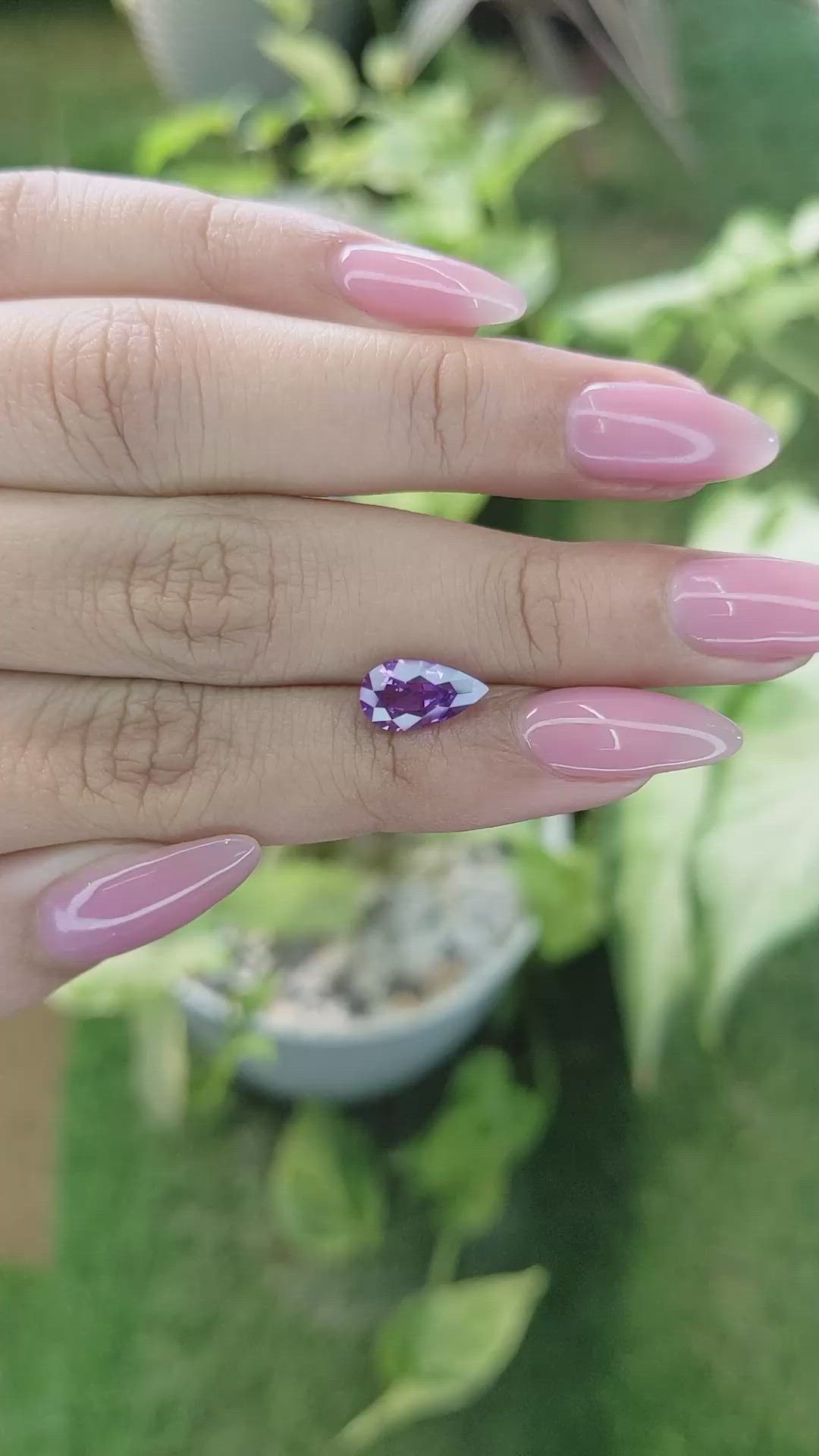 2.04 Ct. Purple Sapphire from Ceylon (Sri Lanka) Size Video