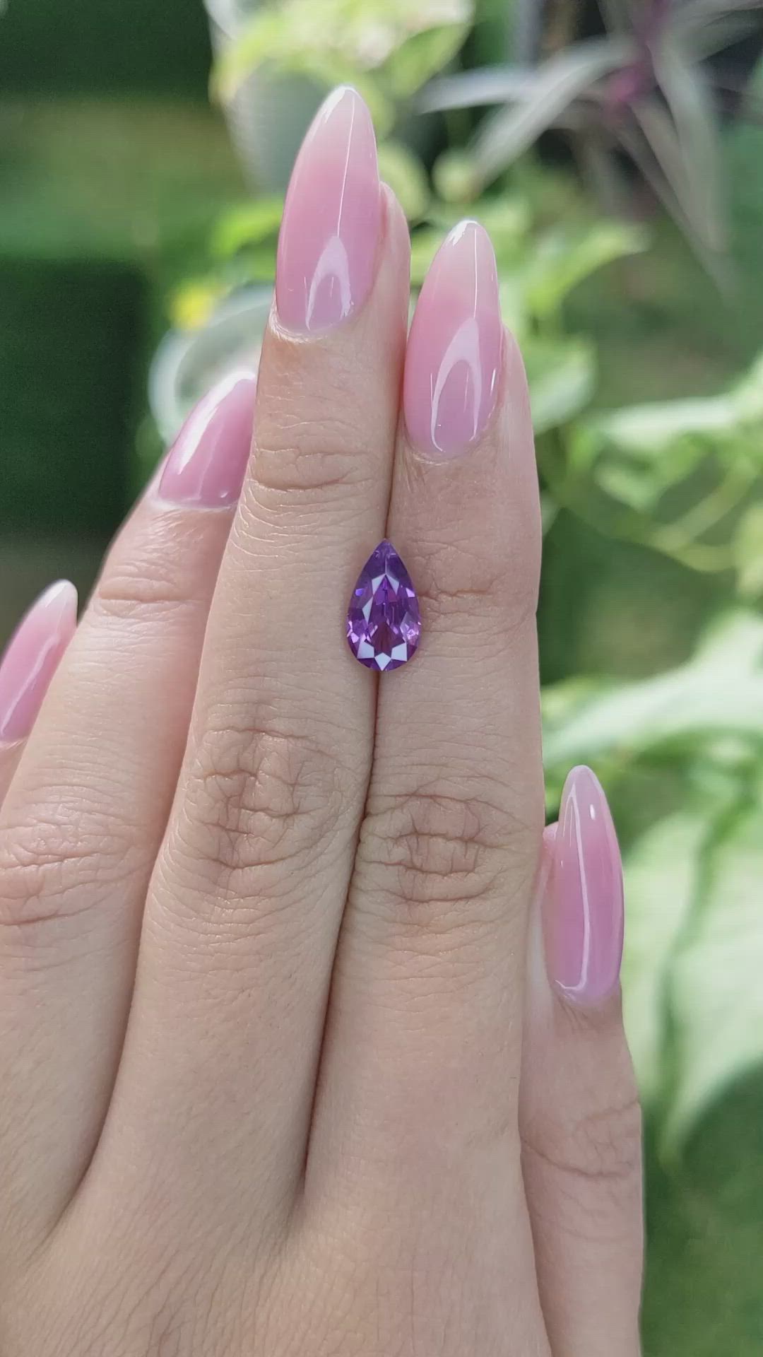 2.04 Ct. Purple Sapphire from Ceylon (Sri Lanka) Size Video