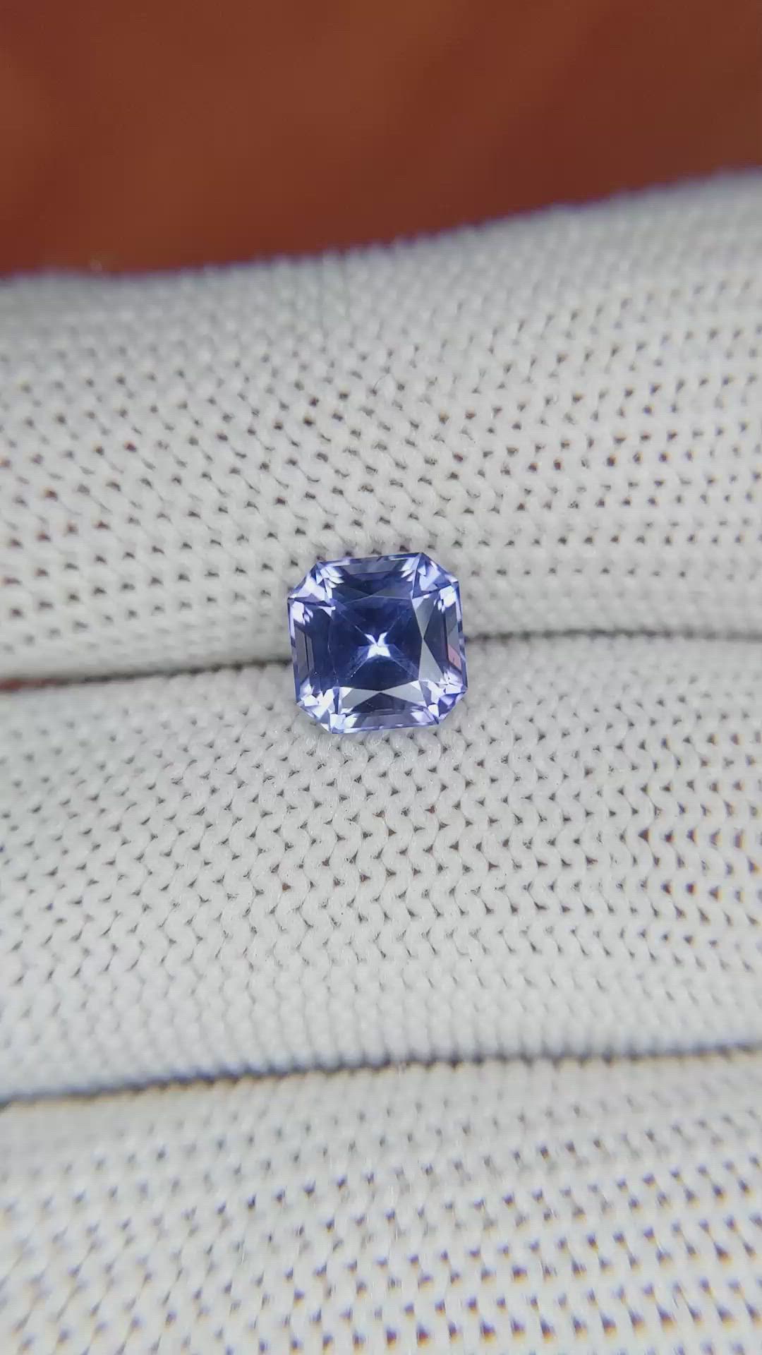 1.84 Ct. Violet Sapphire from Ceylon (Sri Lanka) Size Video
