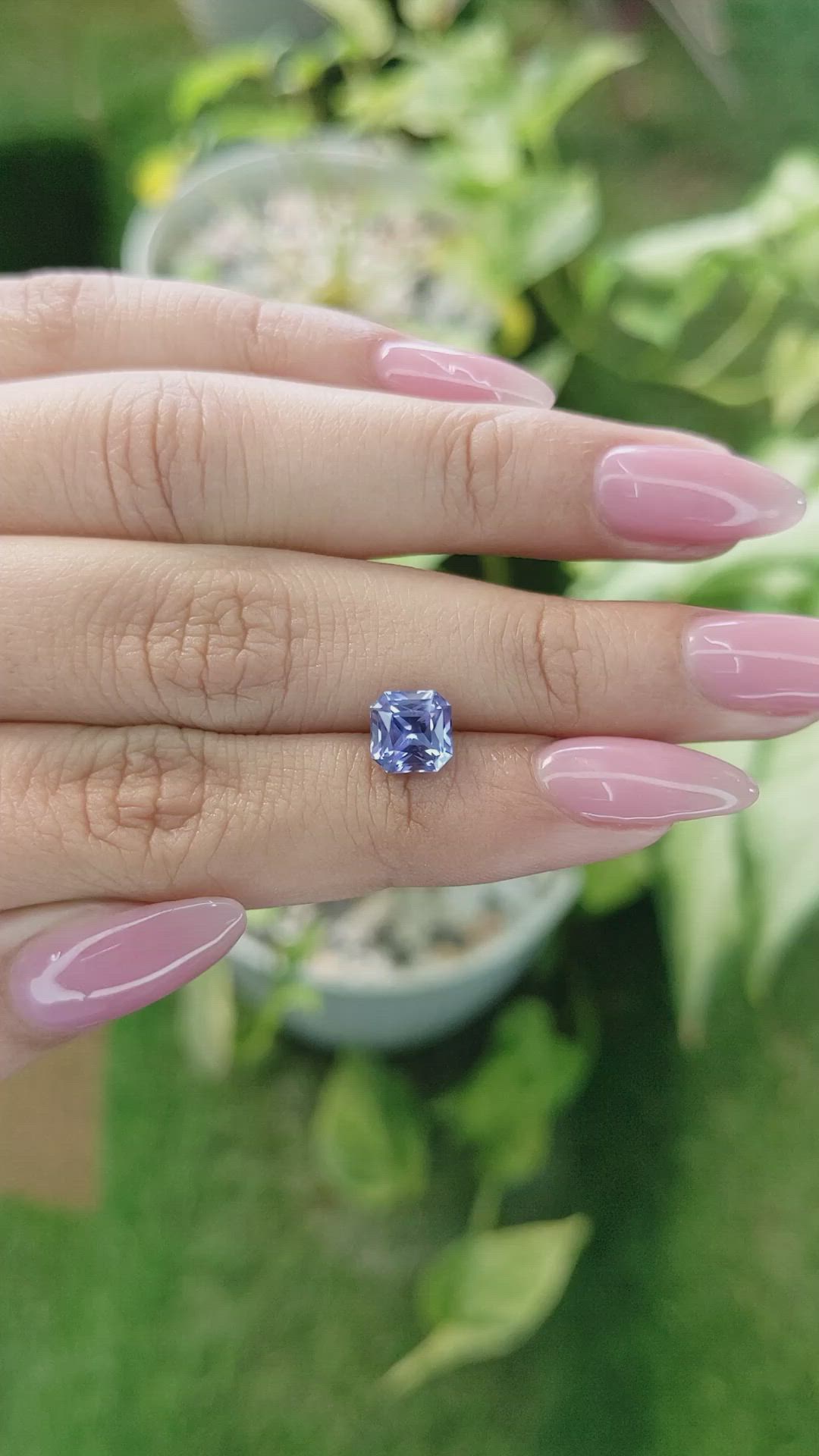 1.84 Ct. Violet Sapphire from Ceylon (Sri Lanka) Size Video