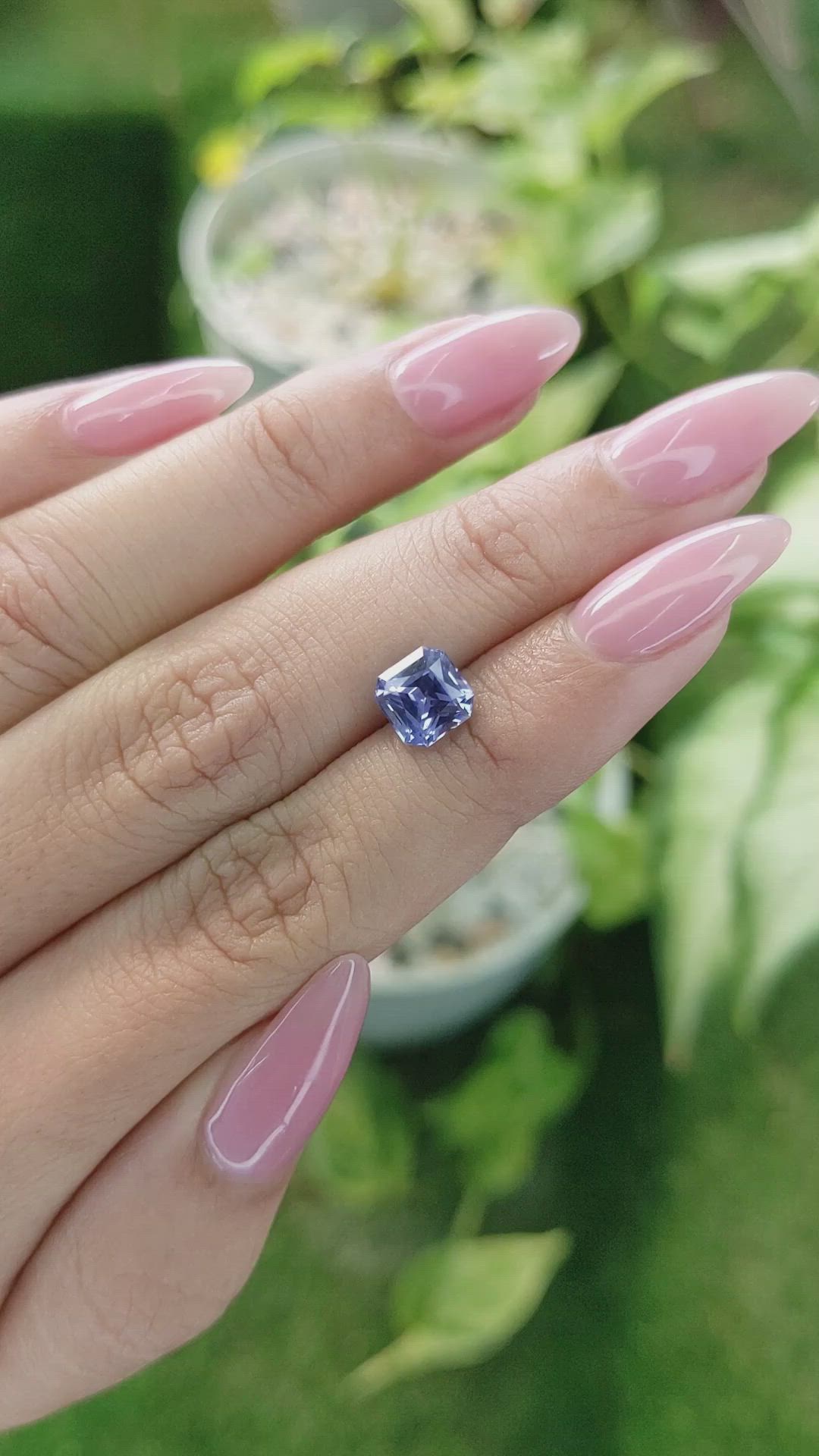 1.84 Ct. Violet Sapphire from Ceylon (Sri Lanka) Size Video