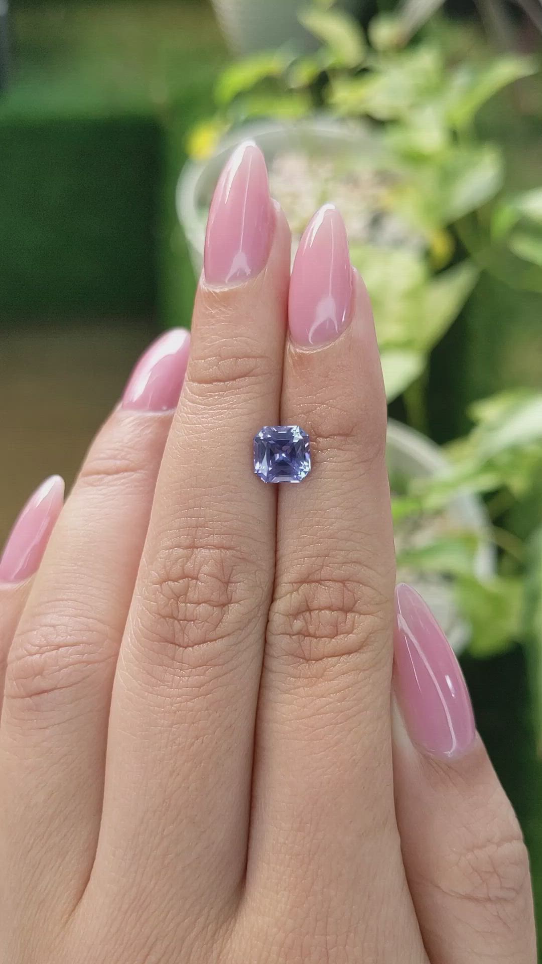 1.84 Ct. Violet Sapphire from Ceylon (Sri Lanka) Size Video