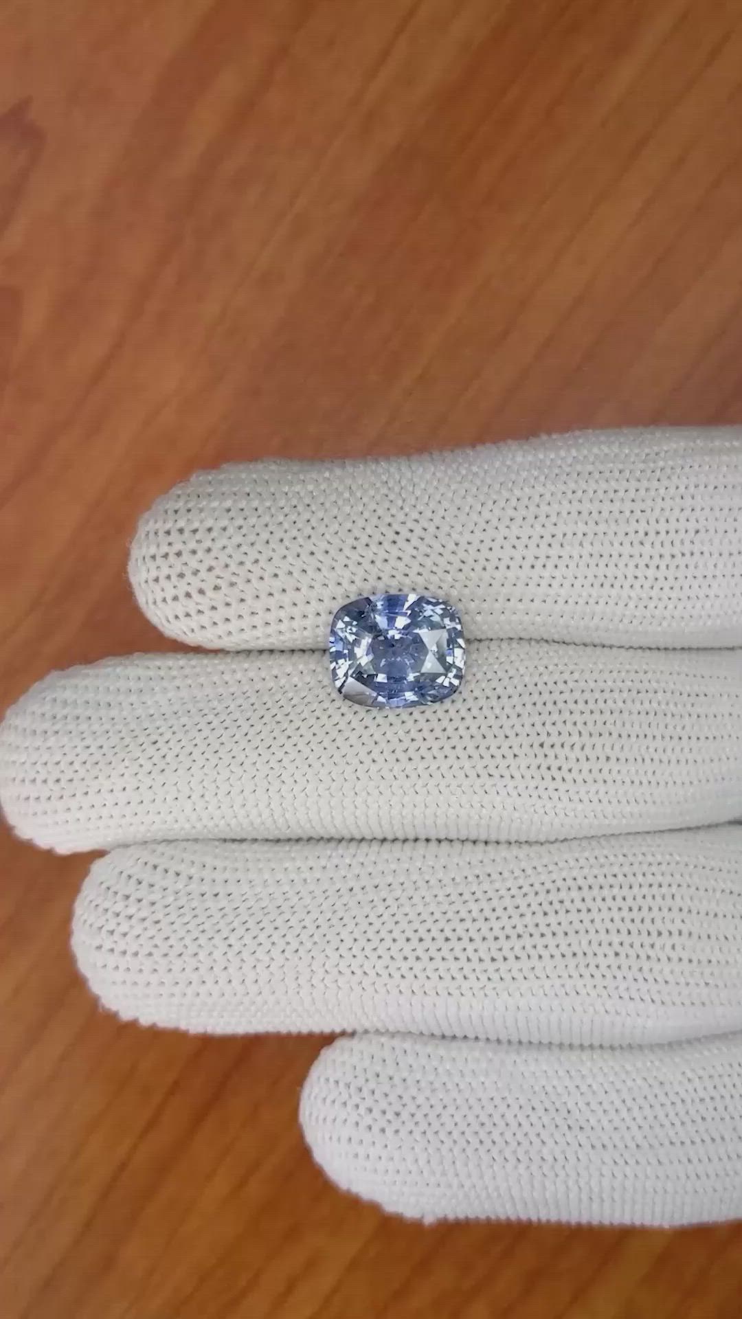 6.02 Ct. Blue Sapphire from Ceylon (Sri Lanka) Size Video