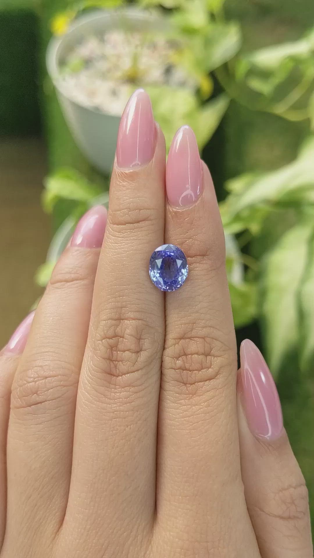 4.09 Ct. Blue Sapphire from Ceylon (Sri Lanka) Size Video
