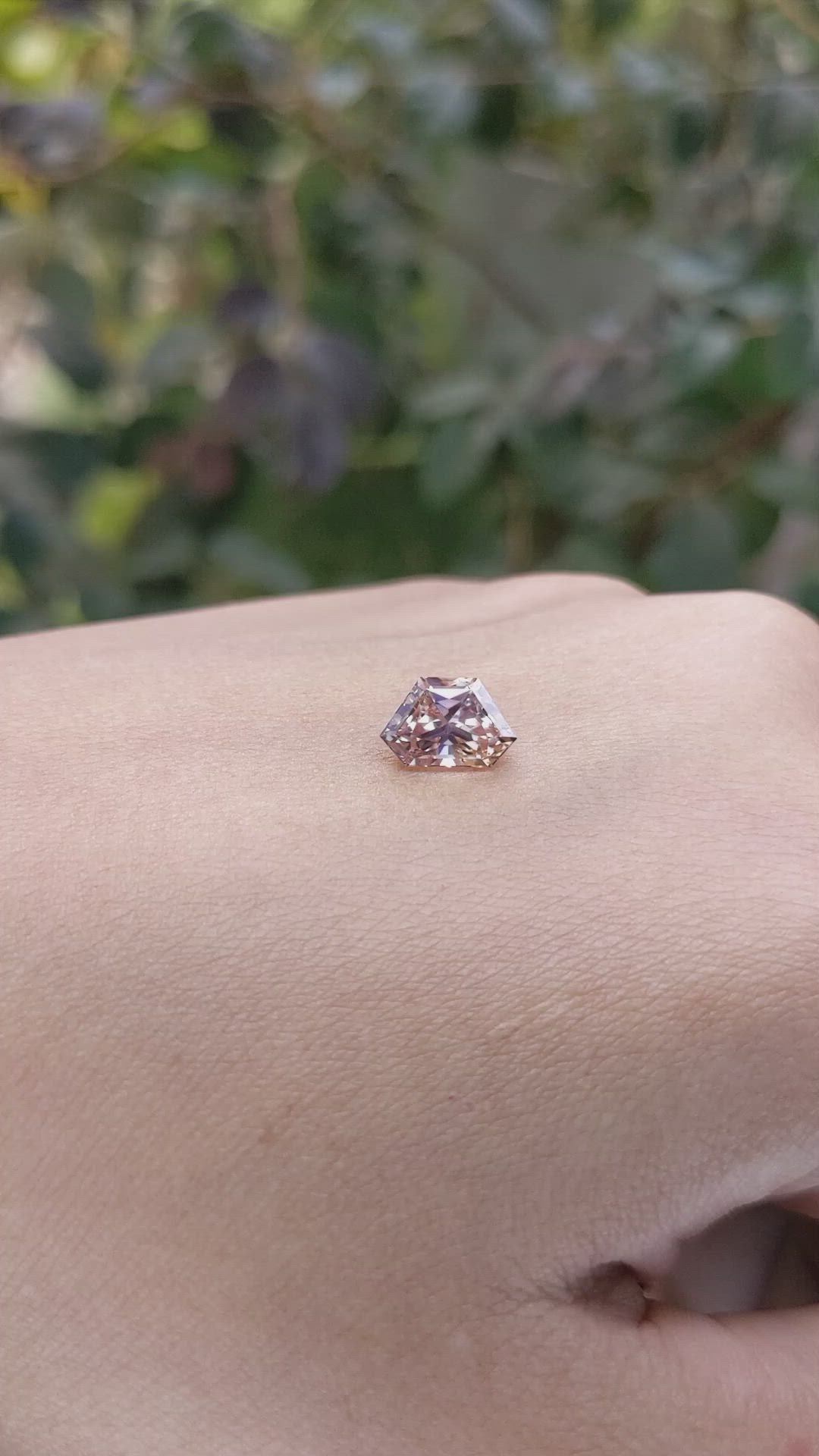 2.20 Ct. Peach Sapphire from Ceylon (Sri Lanka) Size Video