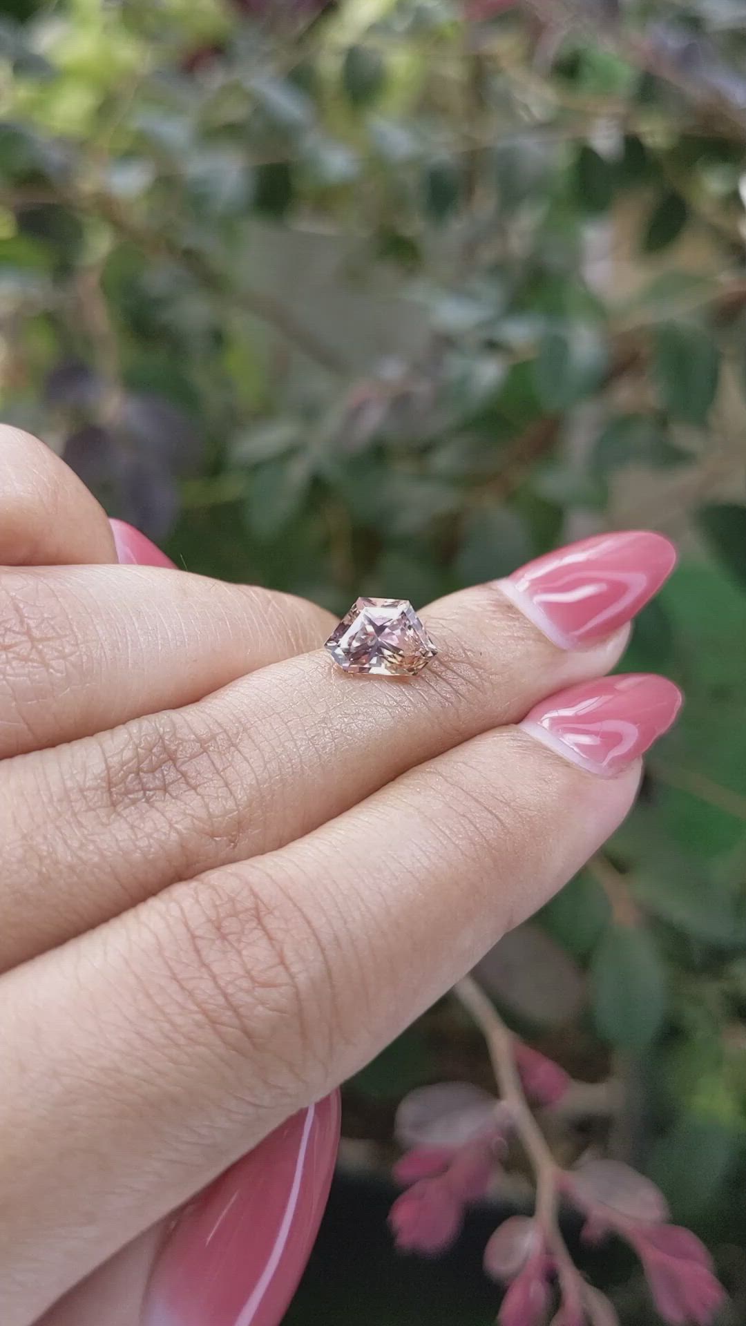2.20 Ct. Peach Sapphire from Ceylon (Sri Lanka) Size Video