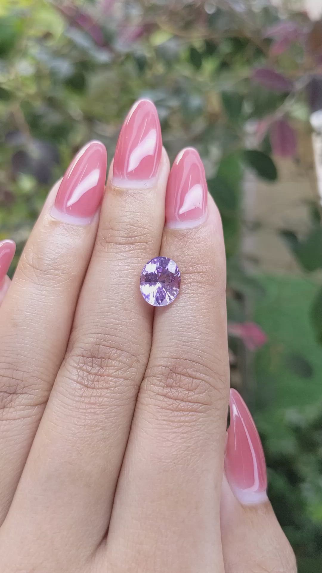 3.36 Ct. Purple Sapphire from Ceylon (Sri Lanka) Size Video