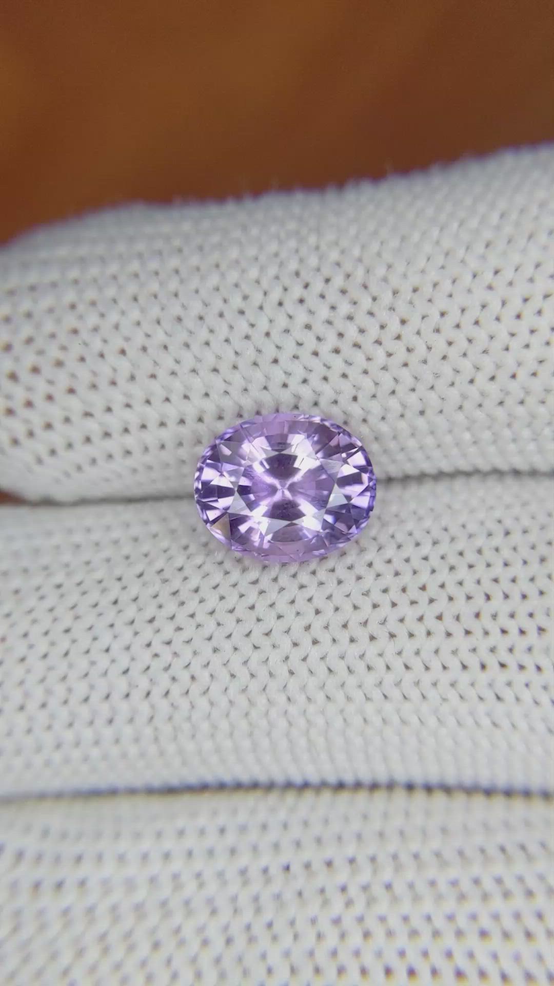 3.36 Ct. Purple Sapphire from Ceylon (Sri Lanka) Size Video