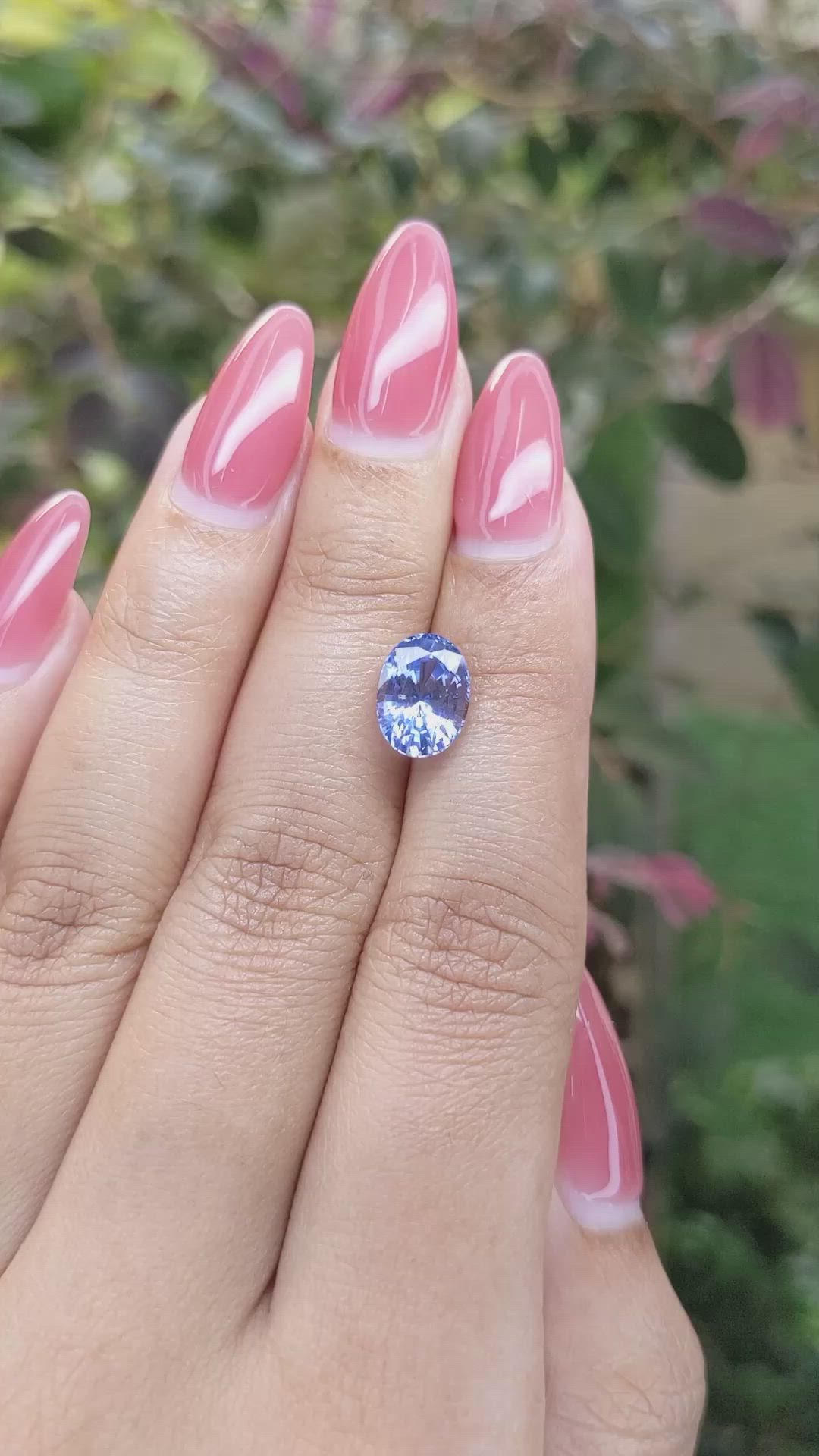 3.38 Ct. Blue Sapphire from Ceylon (Sri Lanka) Size Video