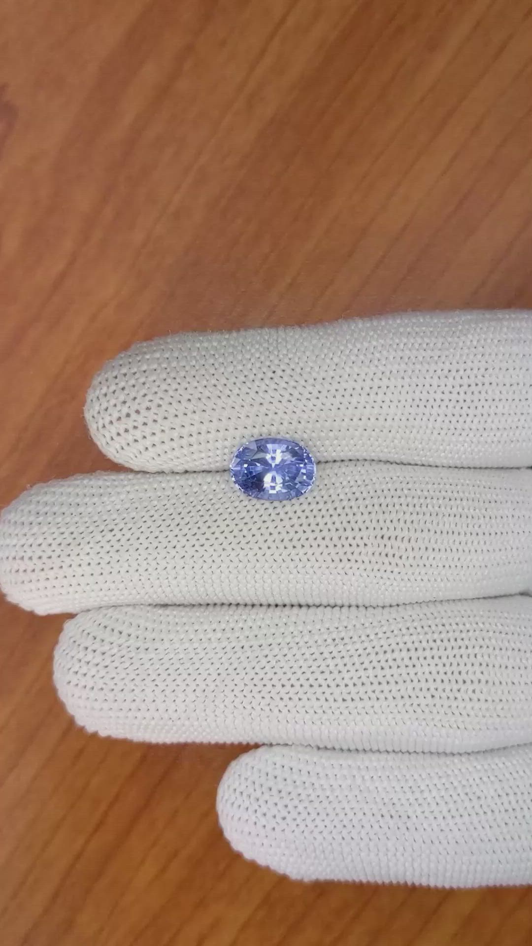 3.38 Ct. Blue Sapphire from Ceylon (Sri Lanka) Size Video