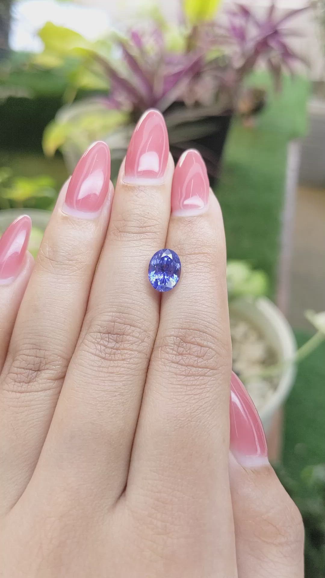 3.31 Ct. Blue Sapphire from Ceylon (Sri Lanka) Size Video