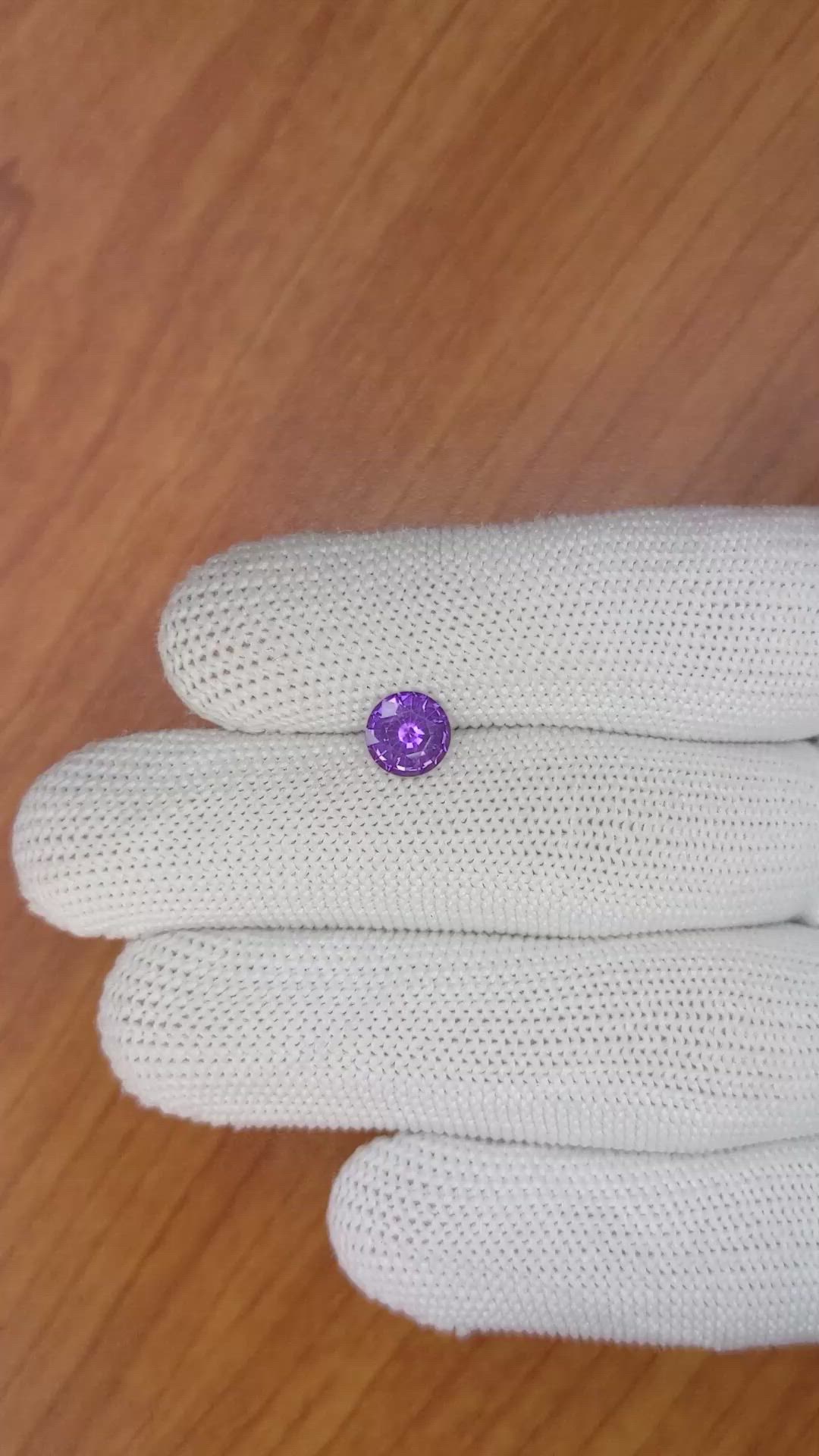 1.55 Ct. Purple Sapphire from Ceylon (Sri Lanka) Size Video