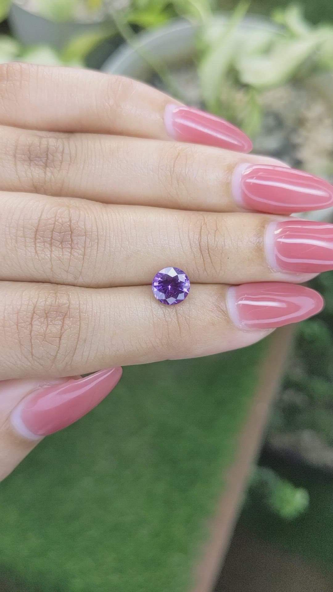 1.55 Ct. Purple Sapphire from Ceylon (Sri Lanka) Size Video