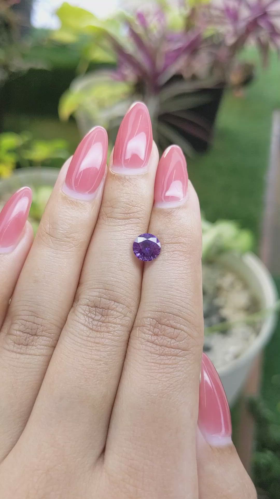 1.55 Ct. Purple Sapphire from Ceylon (Sri Lanka) Size Video