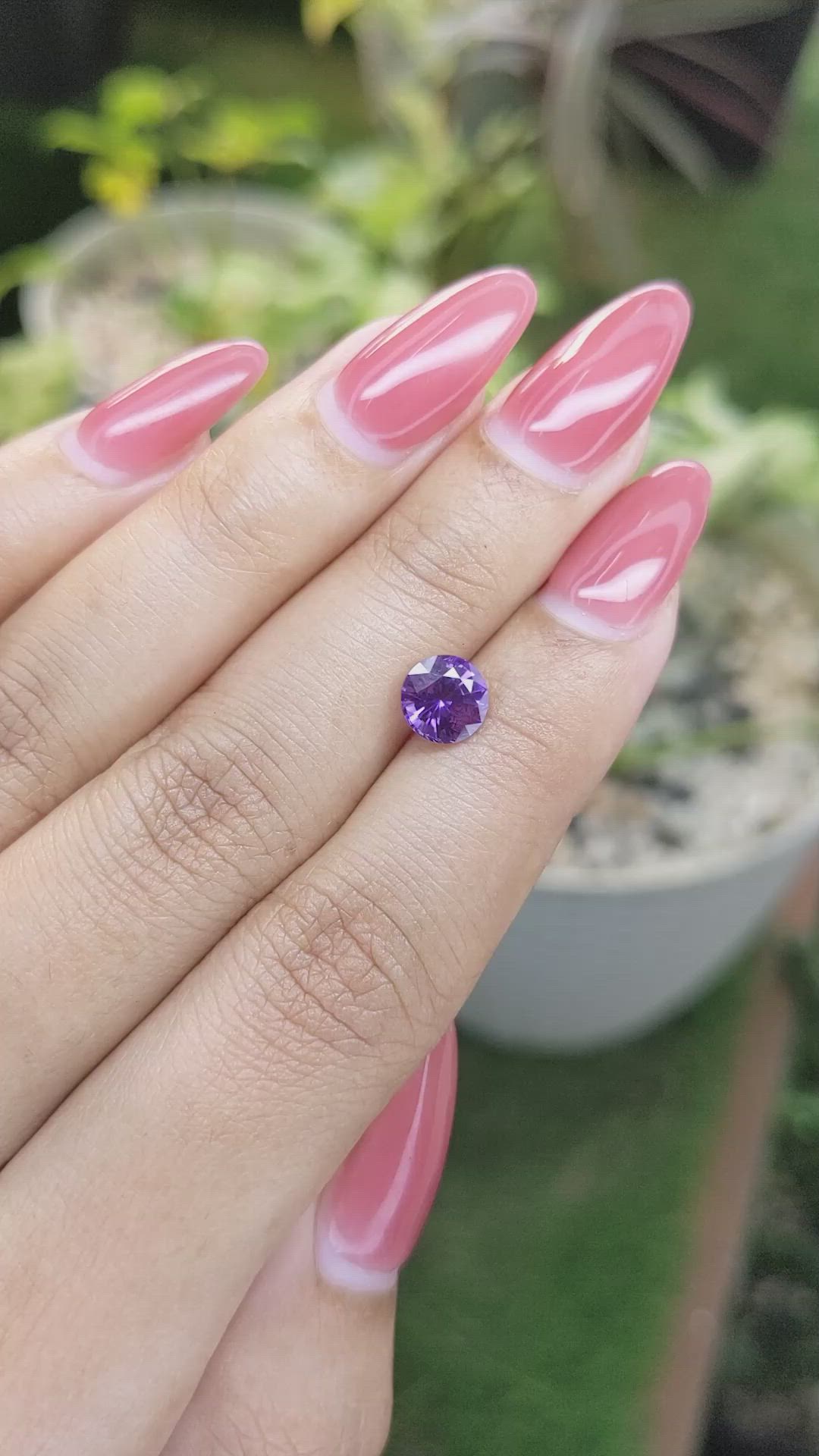 1.55 Ct. Purple Sapphire from Ceylon (Sri Lanka) Size Video