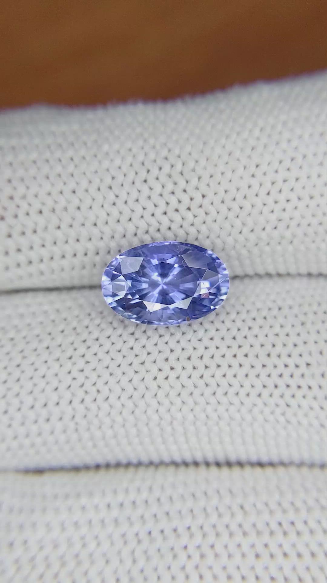 3.48 Ct. Blue Sapphire from Ceylon (Sri Lanka) Size Video