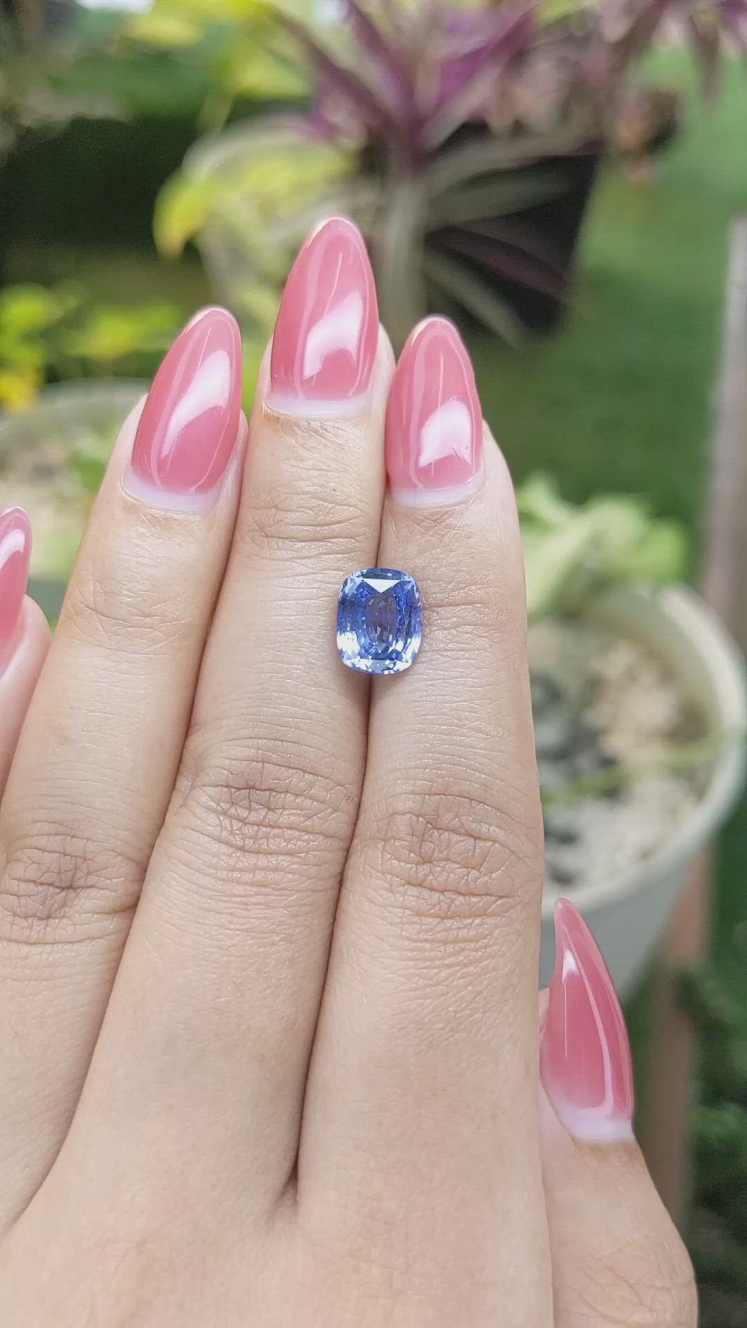 3.14 Ct. Blue Sapphire from Ceylon (Sri Lanka) Size Video
