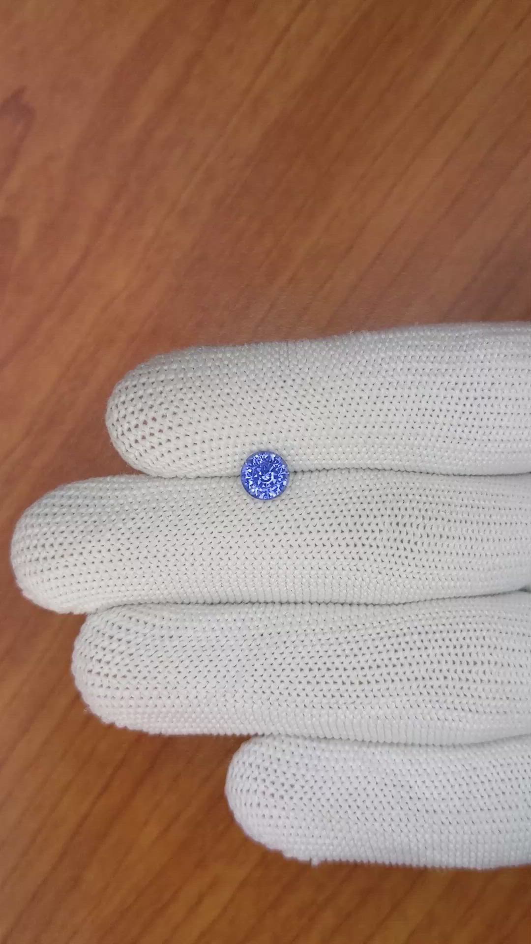 1.44 Ct. Blue Sapphire from Ceylon (Sri Lanka) Size Video