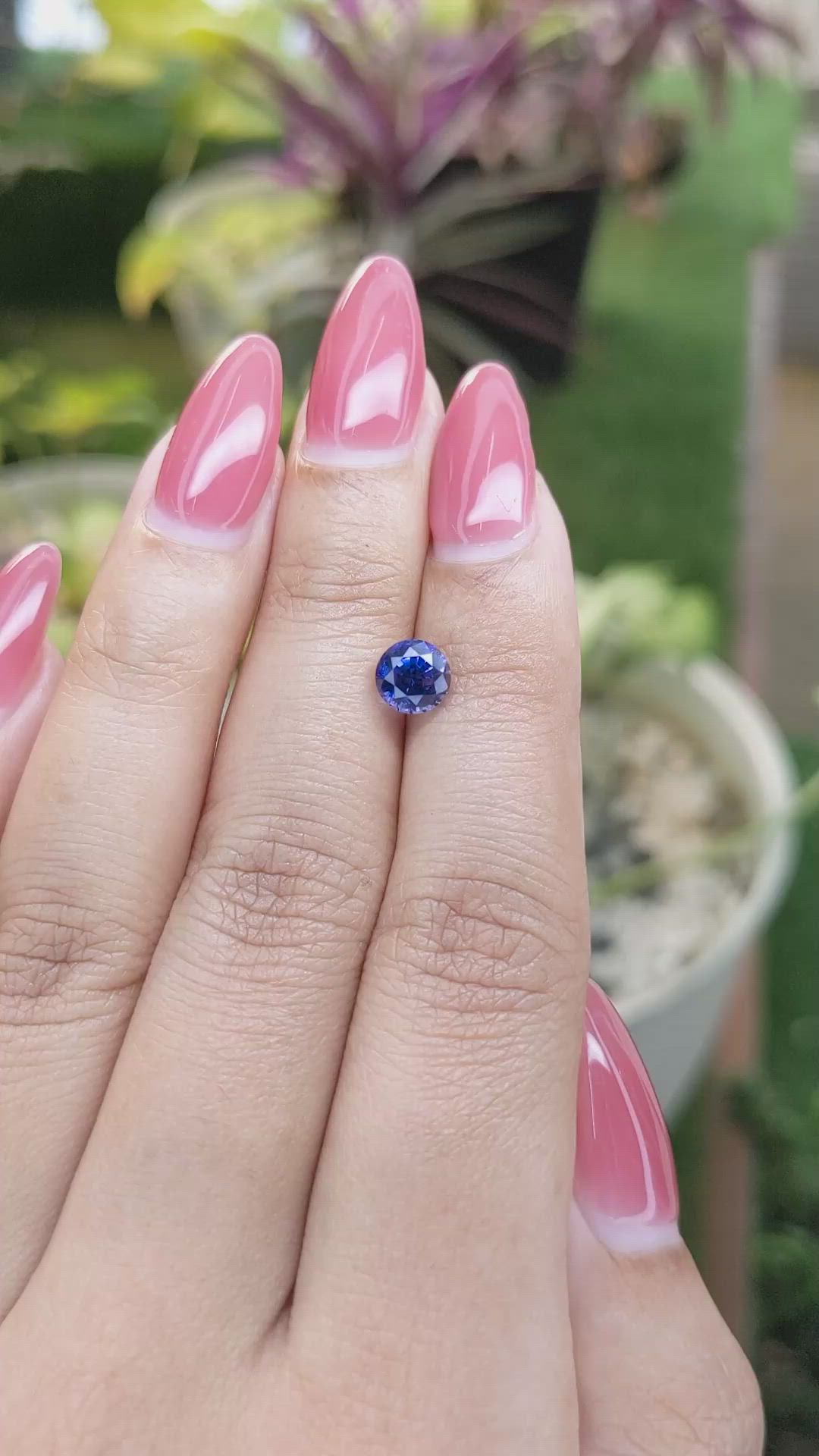 1.44 Ct. Blue Sapphire from Ceylon (Sri Lanka) Size Video