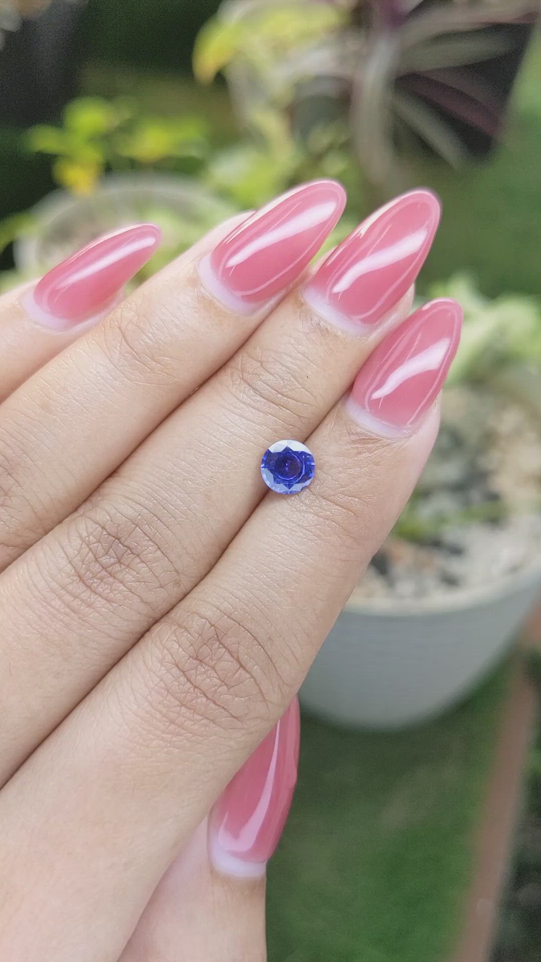 0.88 Ct. Blue Sapphire from Ceylon (Sri Lanka) Size Video