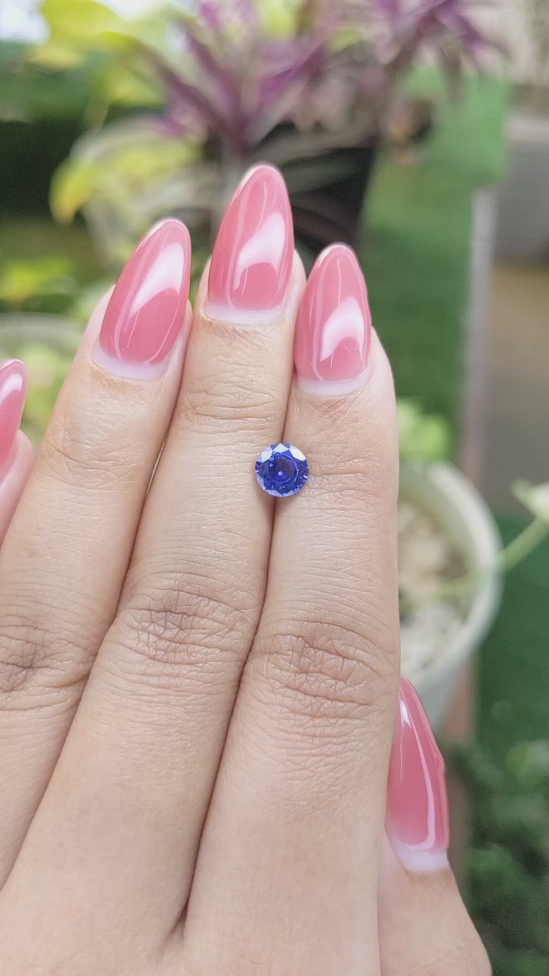 0.88 Ct. Blue Sapphire from Ceylon (Sri Lanka) Size Video