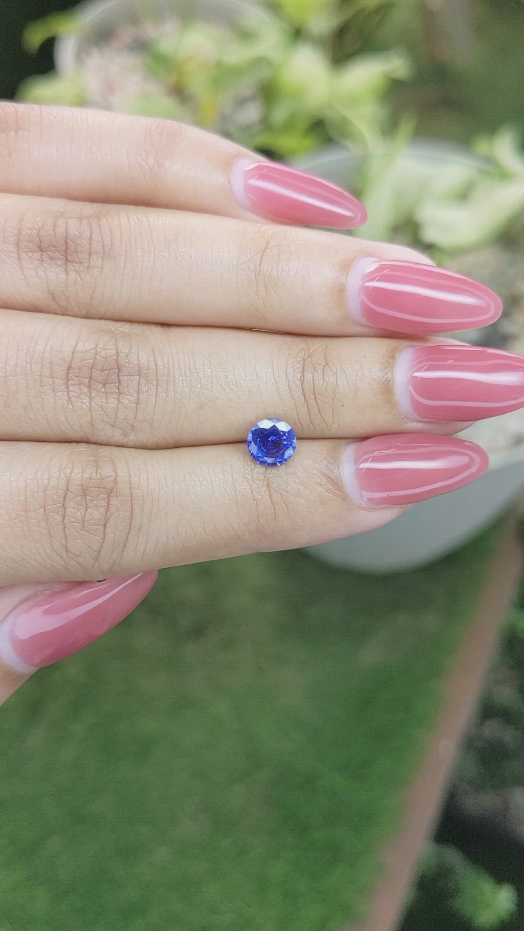 0.88 Ct. Blue Sapphire from Ceylon (Sri Lanka) Size Video