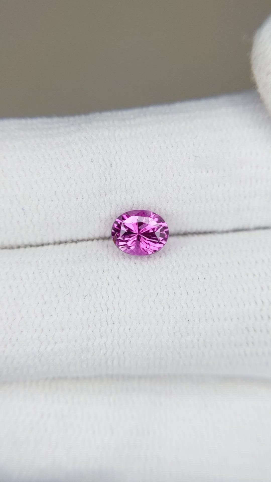 1.03 Ct. Purplish Pink Sapphire from Ceylon (Sri Lanka) Size Video