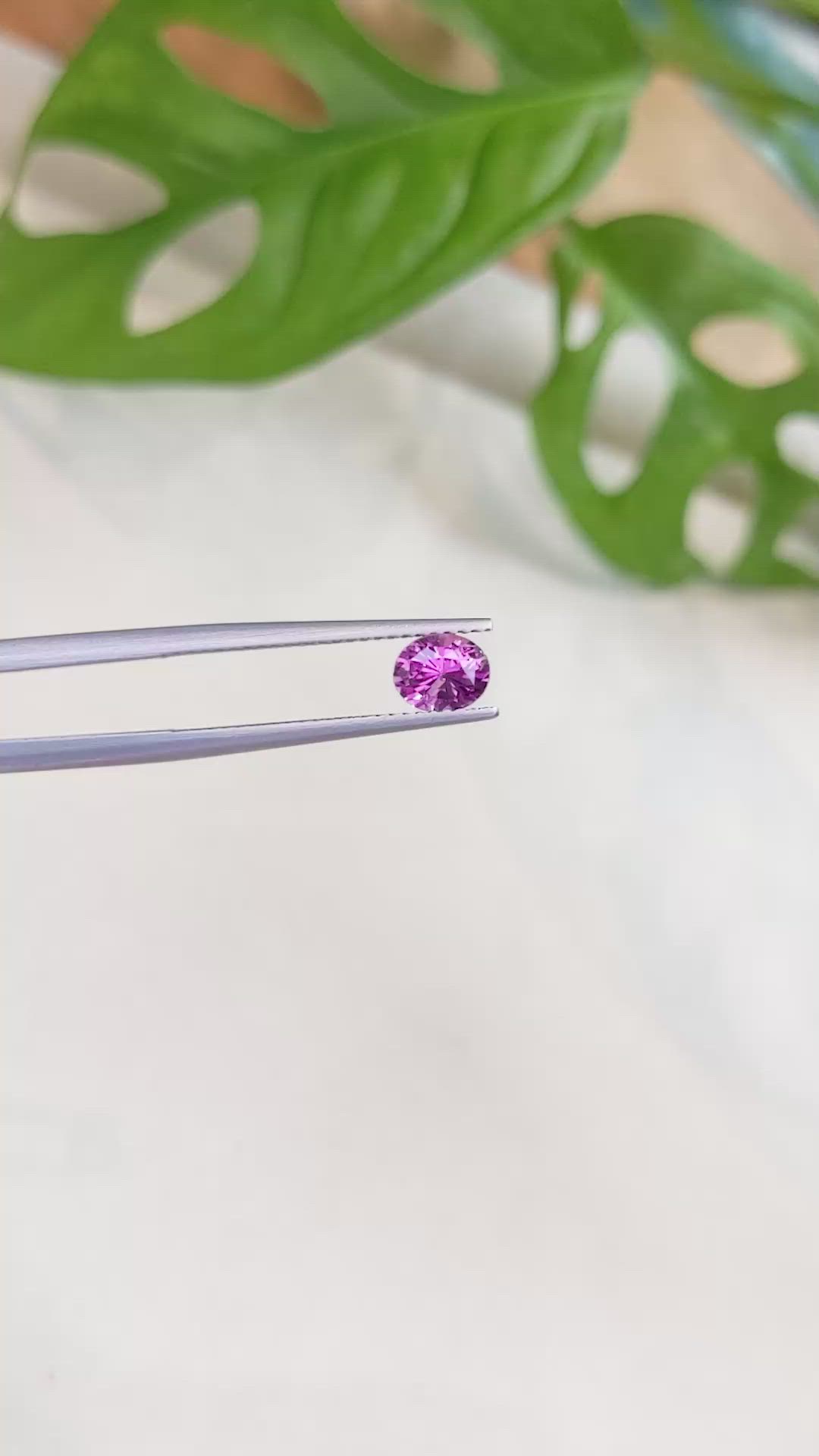 1.03 Ct. Purplish Pink Sapphire from Ceylon (Sri Lanka) Size Video