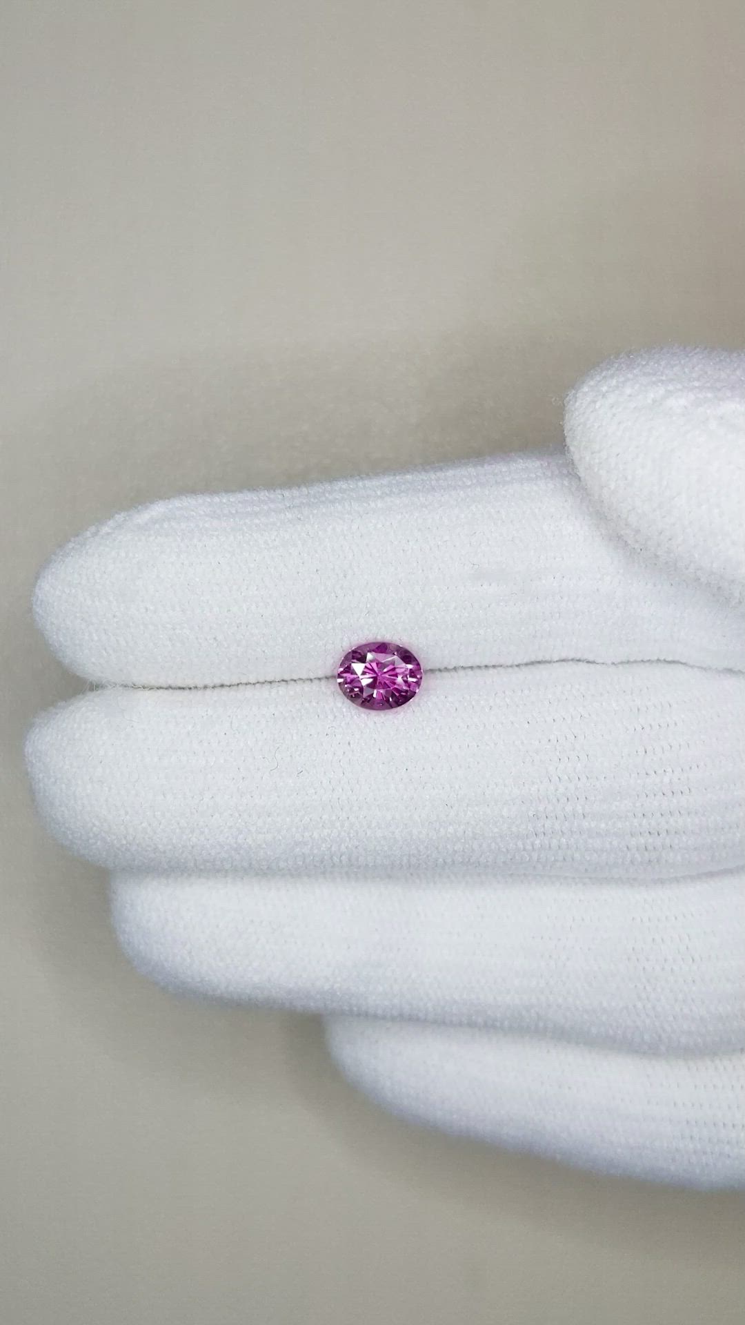 1.03 Ct. Purplish Pink Sapphire from Ceylon (Sri Lanka) Size Video
