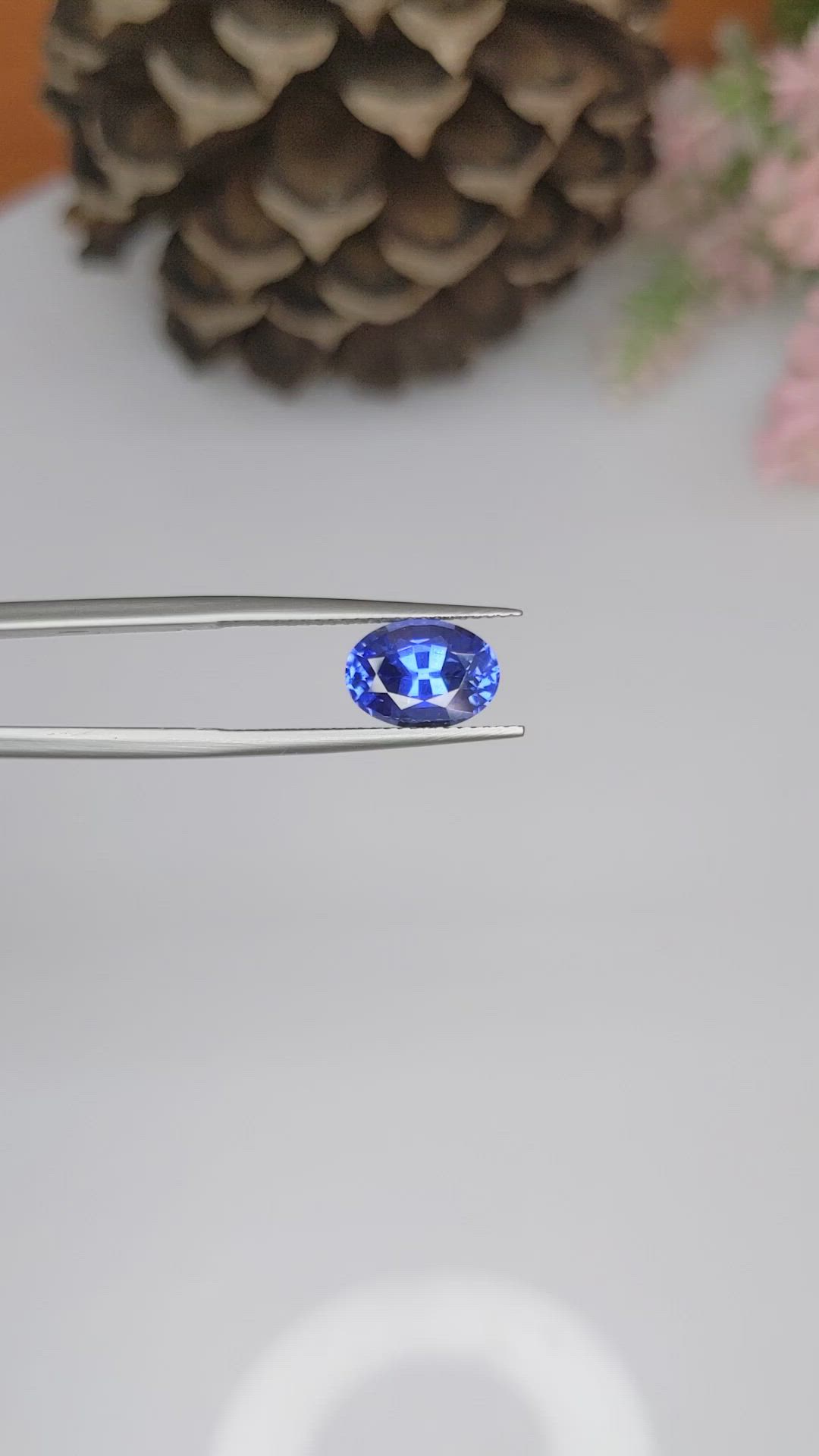 3.20 Ct. Blue Sapphire from Ceylon (Sri Lanka) Size Video