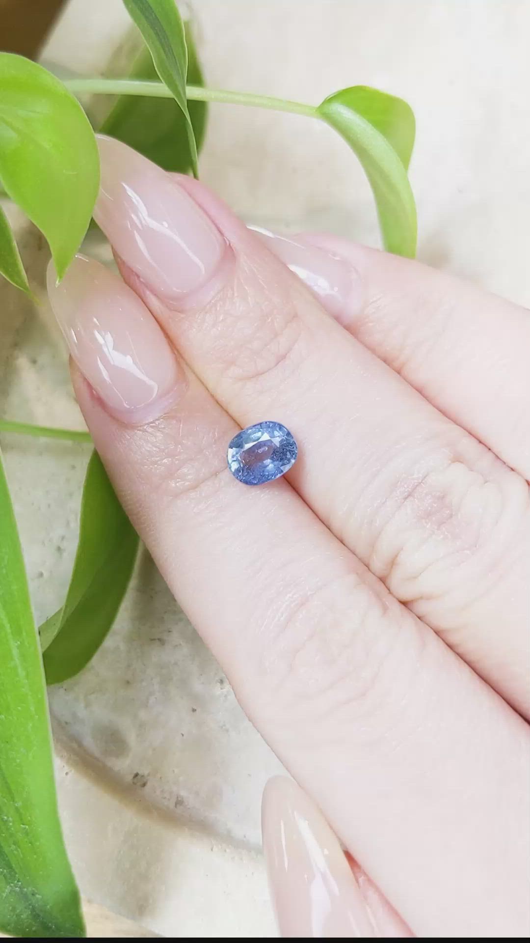 1.74 Ct. Blue Sapphire from Ceylon (Sri Lanka) Size Video