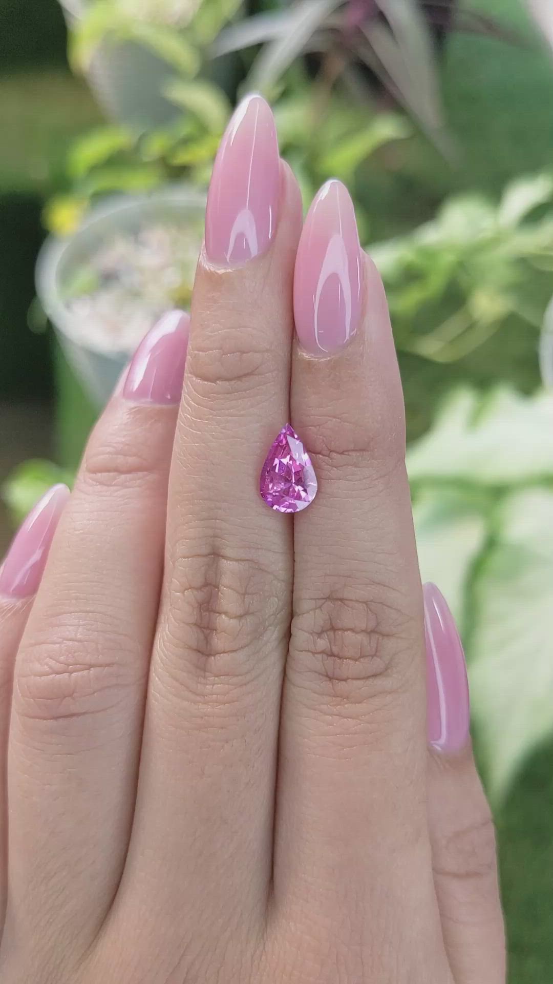 2.00 Ct. Pinkish Purple Sapphire from Ceylon (Sri Lanka) Size Video