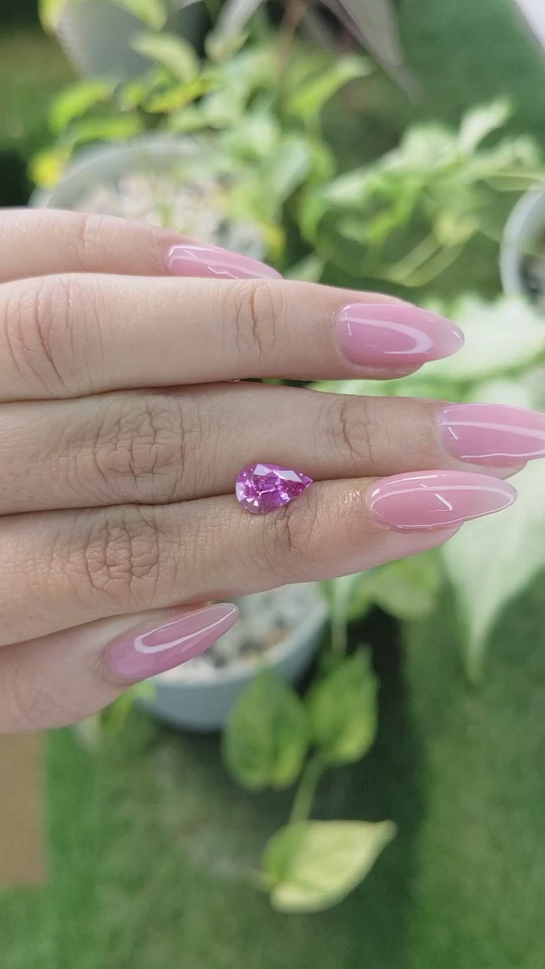 2.00 Ct. Pinkish Purple Sapphire from Ceylon (Sri Lanka) Size Video