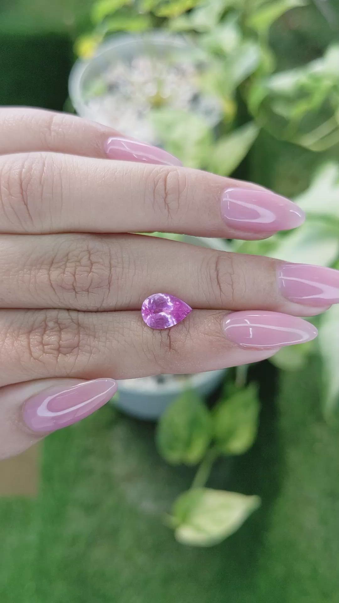 1.98 Ct. Pinkish Purple Sapphire from Ceylon (Sri Lanka) Size Video