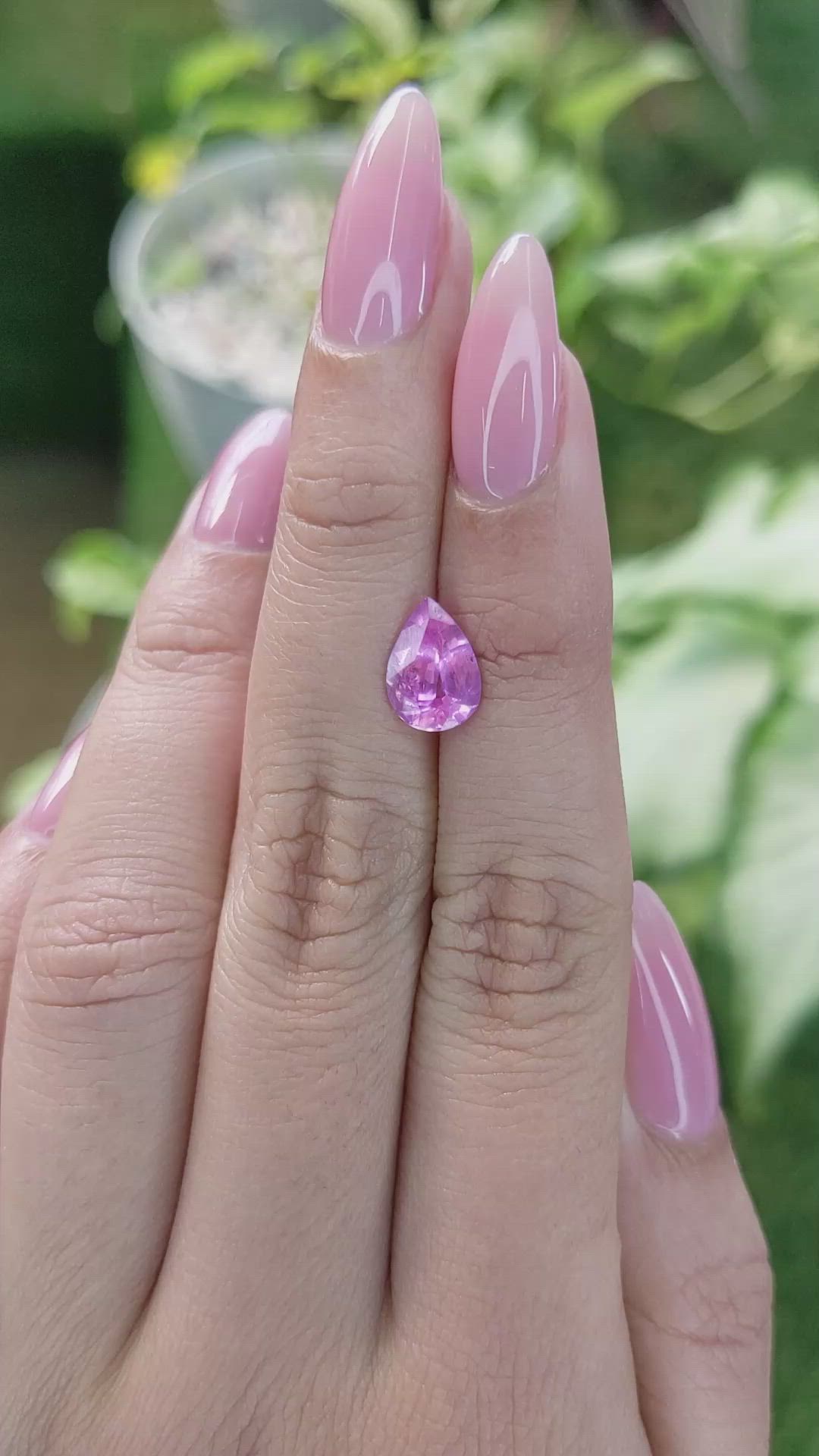 1.98 Ct. Pinkish Purple Sapphire from Ceylon (Sri Lanka) Size Video