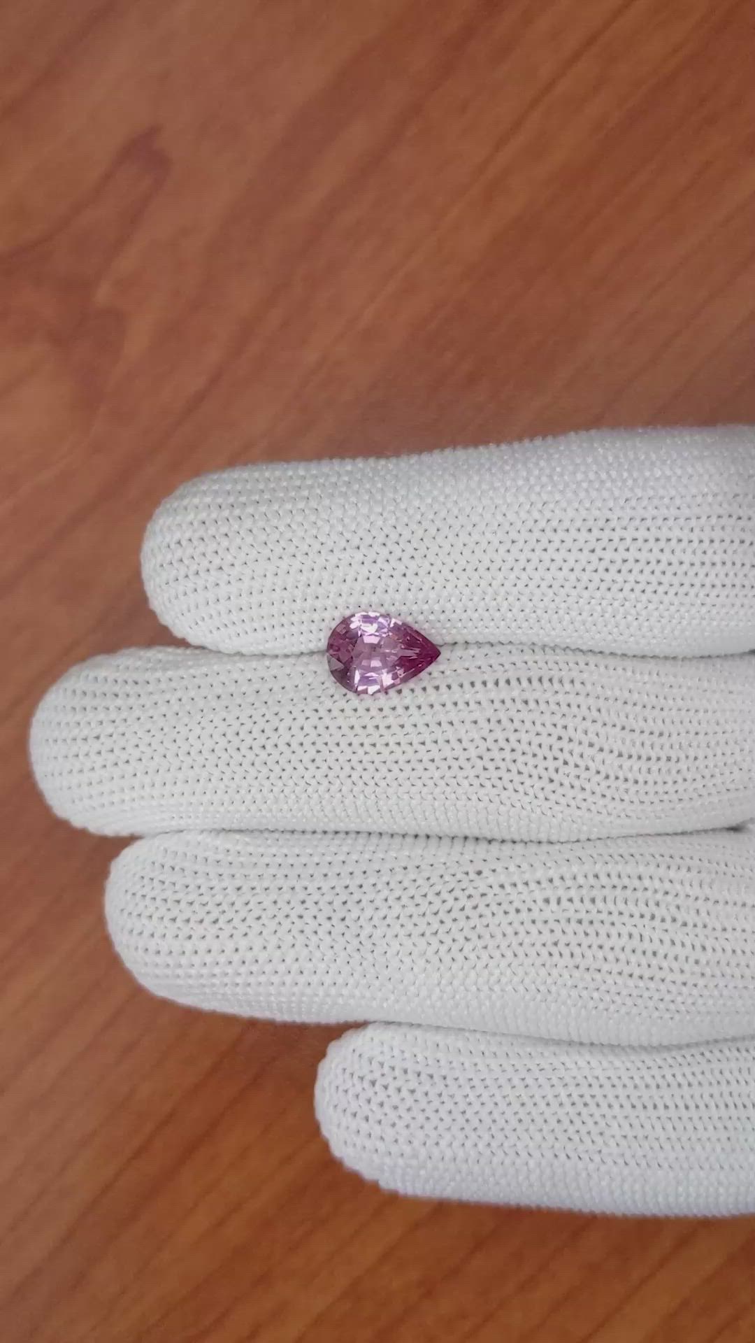 1.50 Ct. Pinkish Purple Sapphire from Ceylon (Sri Lanka) Size Video