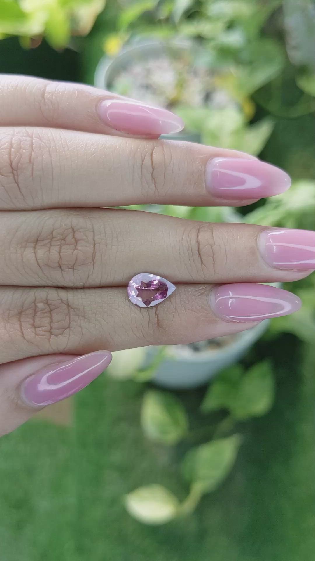 1.50 Ct. Pinkish Purple Sapphire from Ceylon (Sri Lanka) Size Video